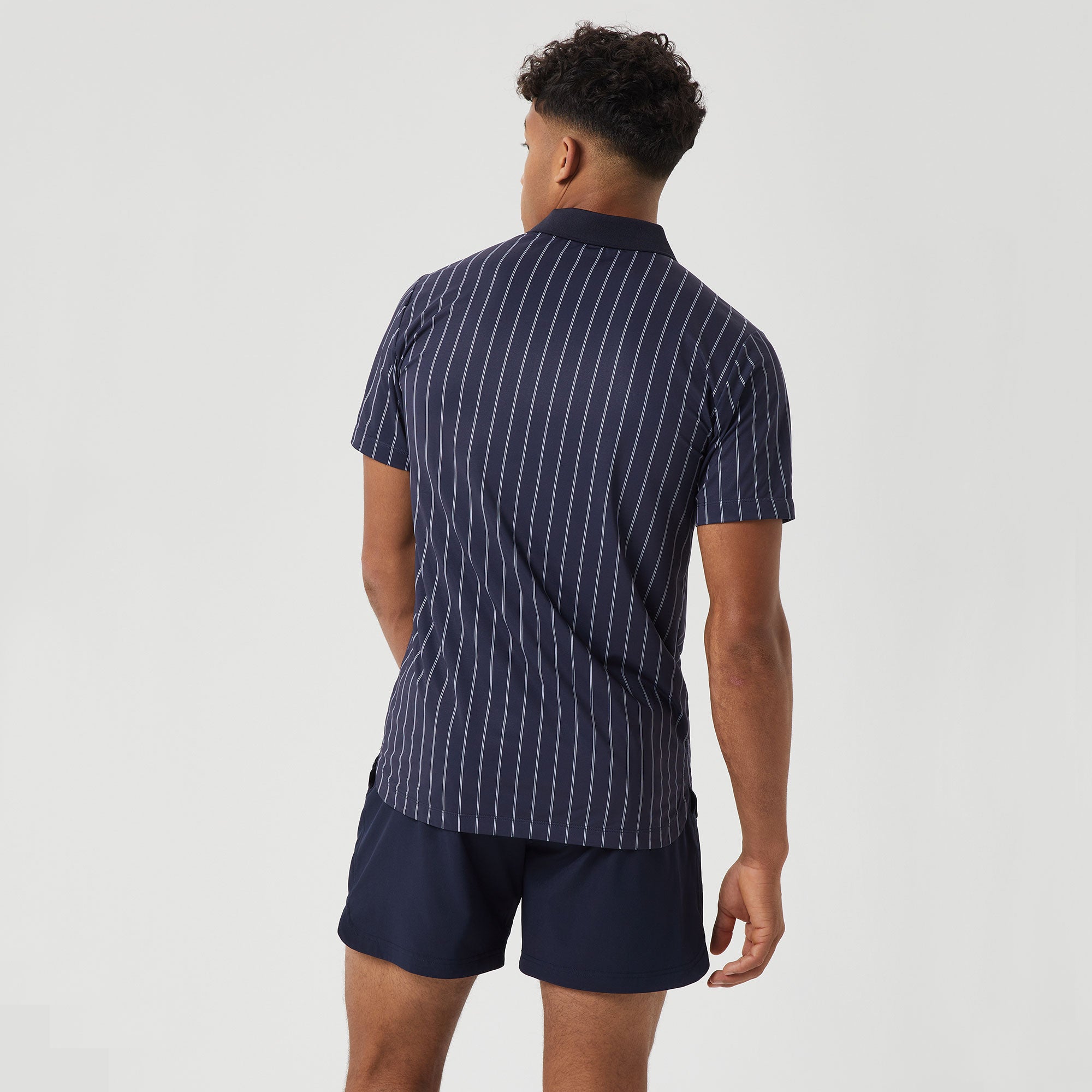 Björn Borg Ace Men's Pinstripe Tennis Polo - Dark Blue (2)