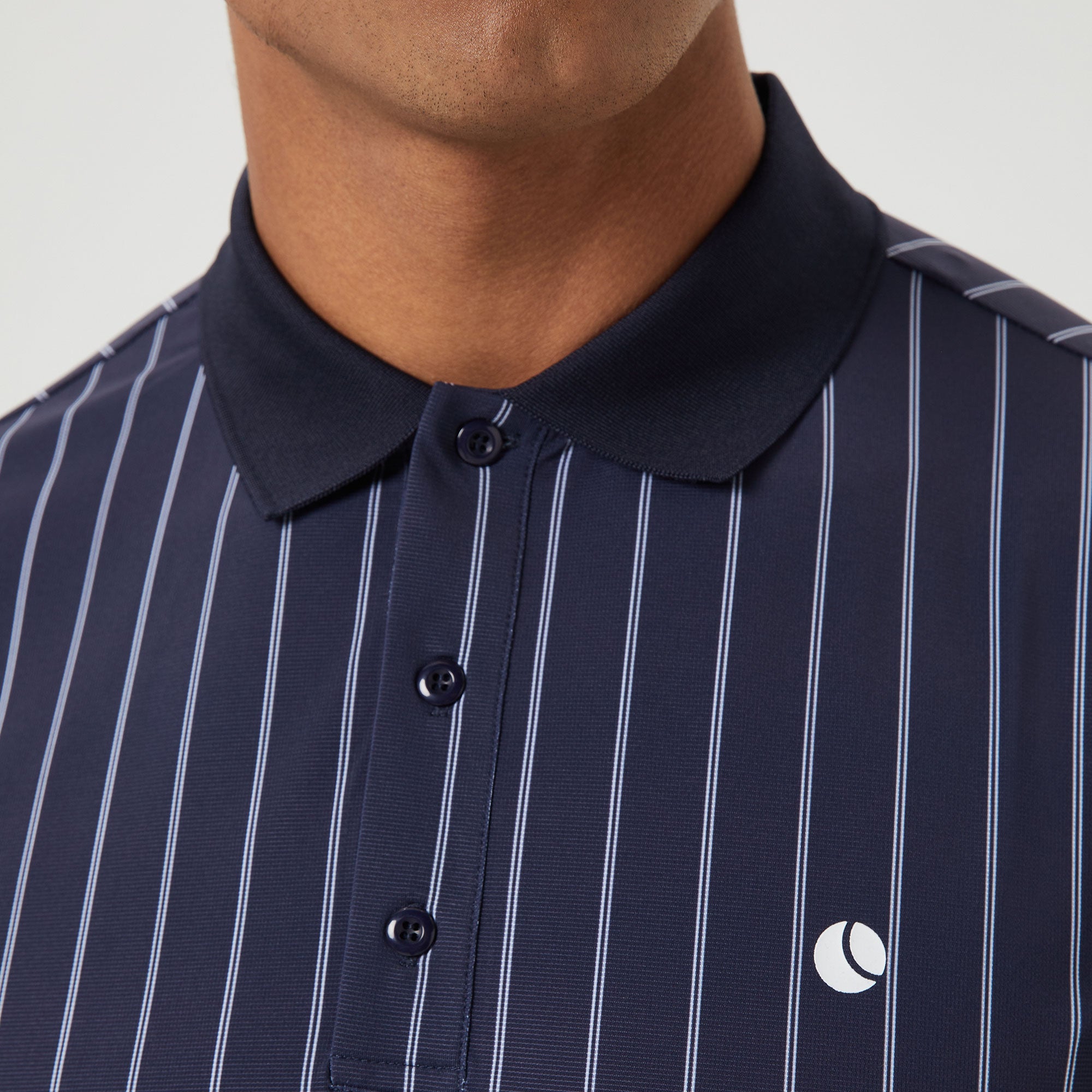 Björn Borg Ace Men's Pinstripe Tennis Polo - Dark Blue (3)