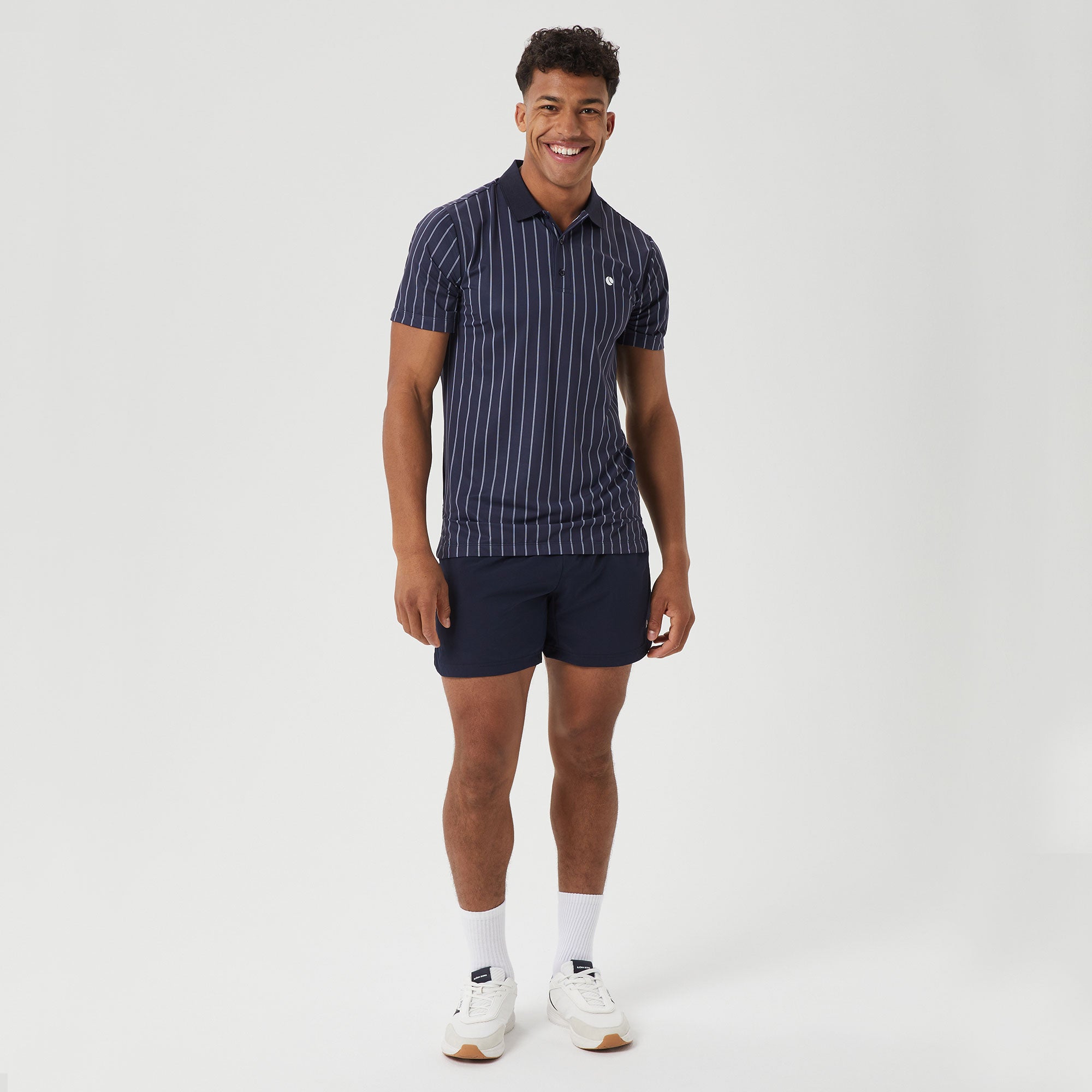 Björn Borg Ace Men's Pinstripe Tennis Polo - Dark Blue (4)