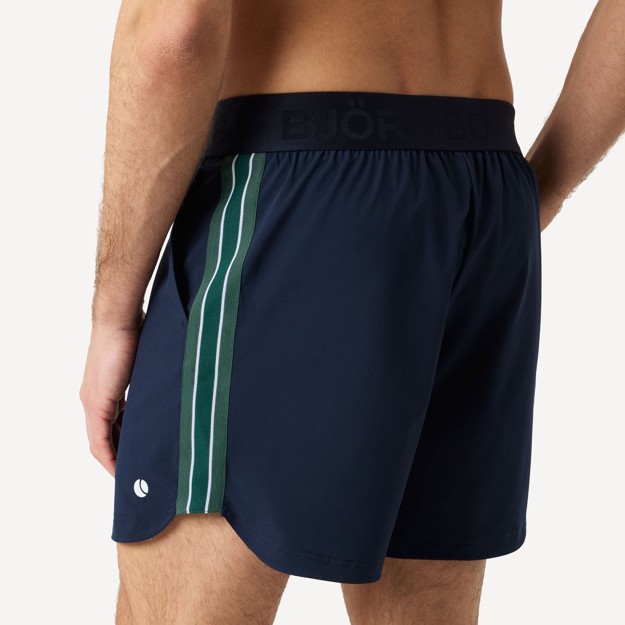 Björn Borg Ace Men's Retro 6-Inch Tennis Shorts - Dark Blue (2)