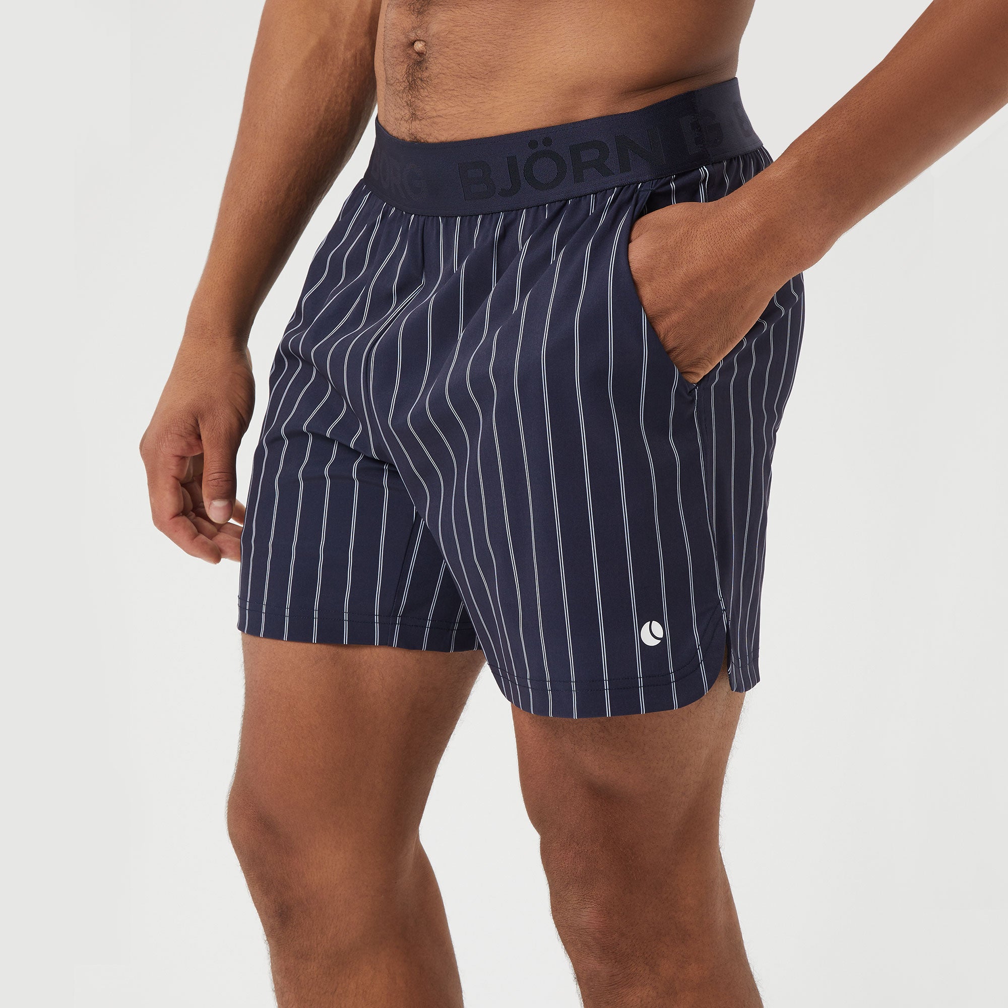 Björn Borg Ace Men's Stripe Short Tennis Shorts - Dark Blue (1)