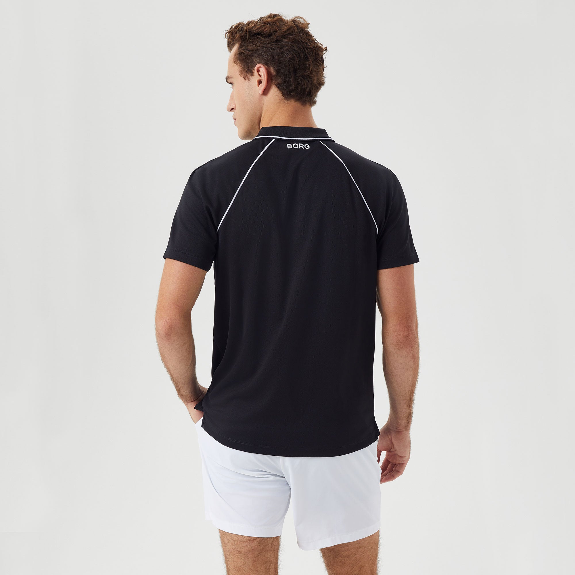 Björn Borg Ace Racquet Men's Tennis Polo - Black (2)