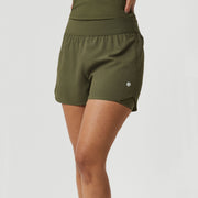 Björn Borg Ace Women's 2IN1 Tennis Shorts - Green (1)