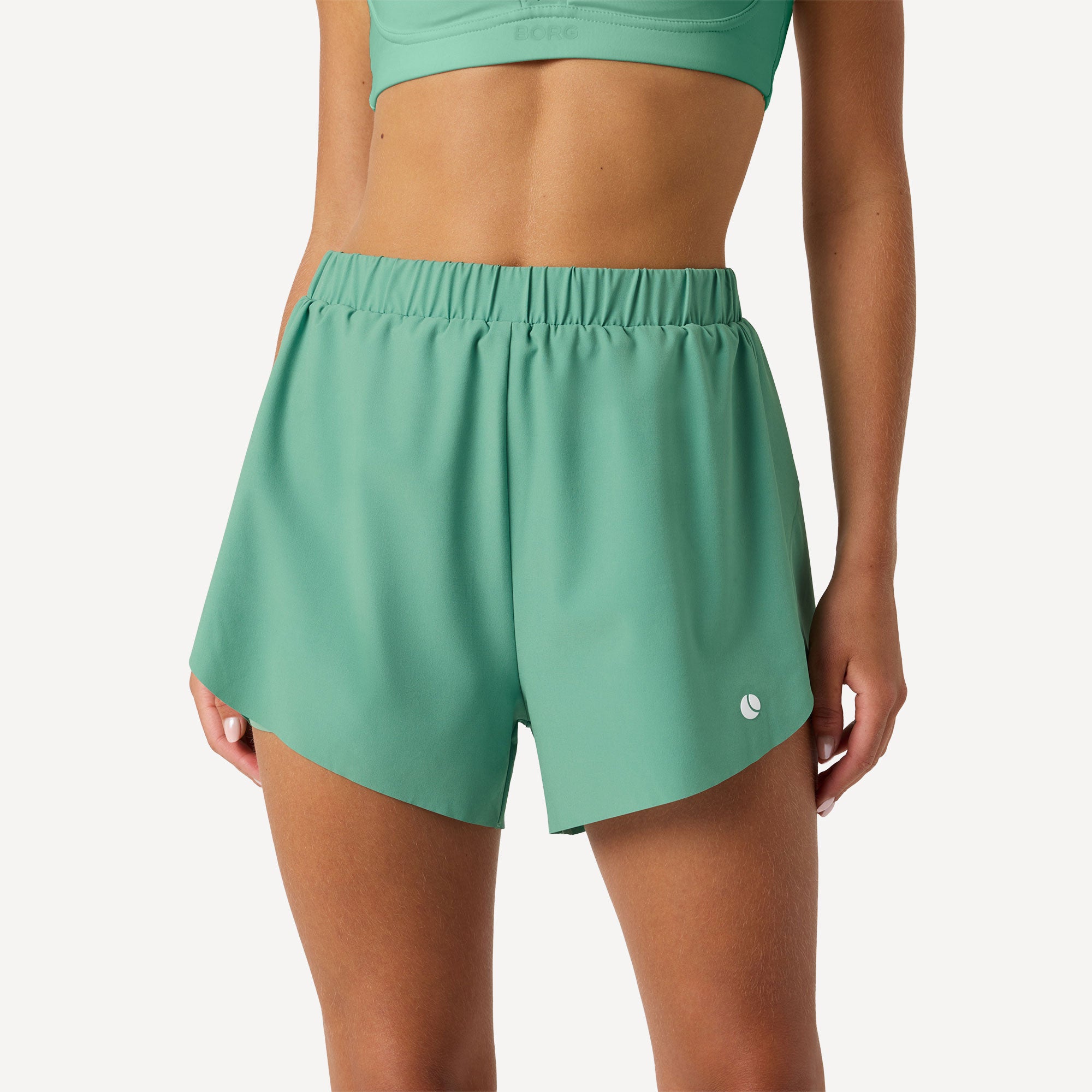 Björn Borg Ace Women's 2IN1 Tennis Shorts - Green (1)