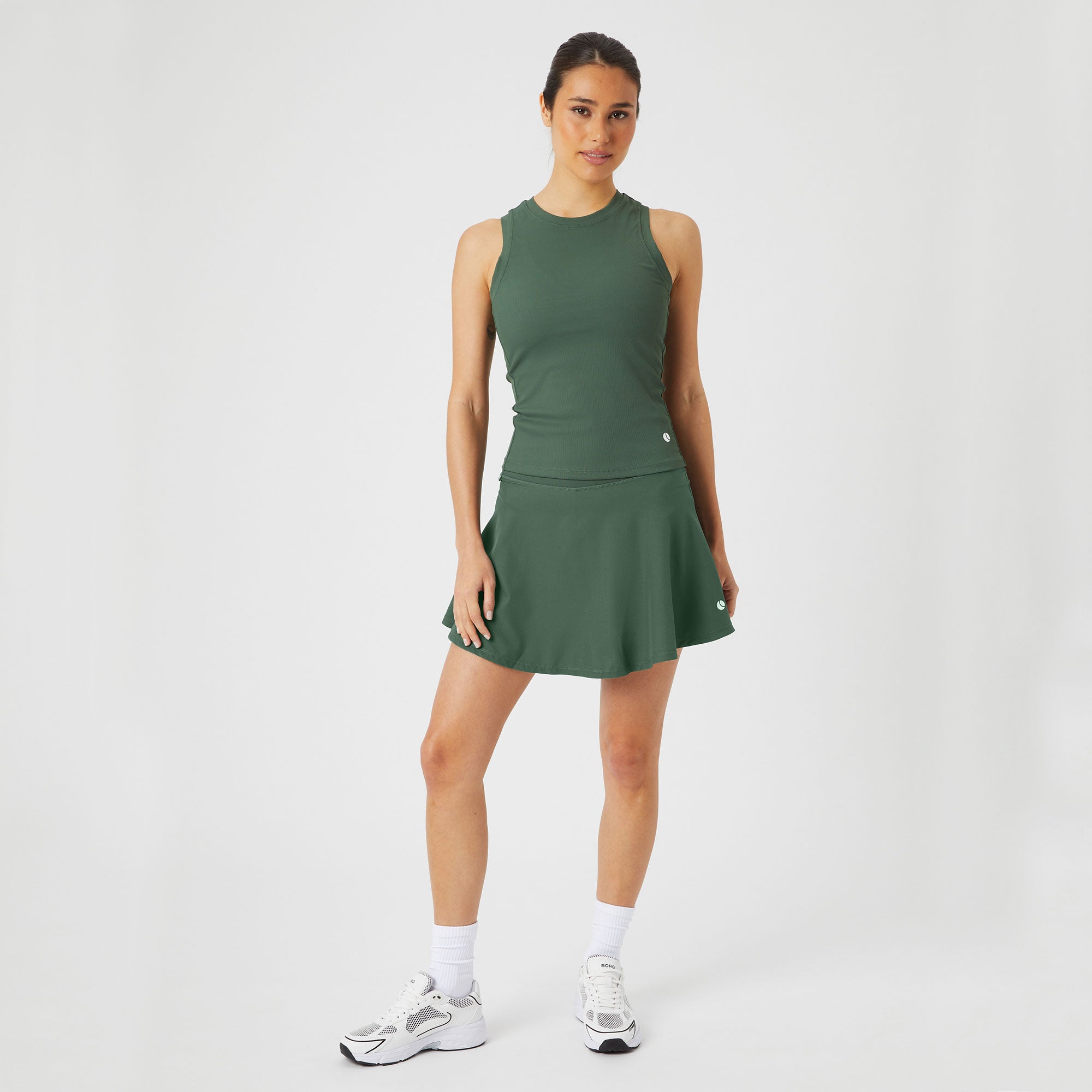 Björn Borg Ace Women's Rib Pocket Tennis Tank - Green (3)