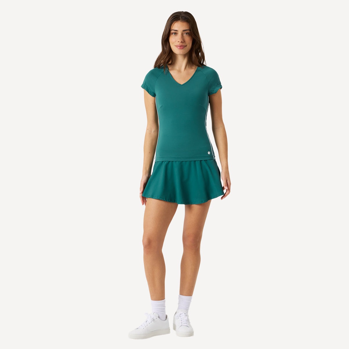 Björn Borg Ace Women's V-Neck Tennis Shirt - Green (3)