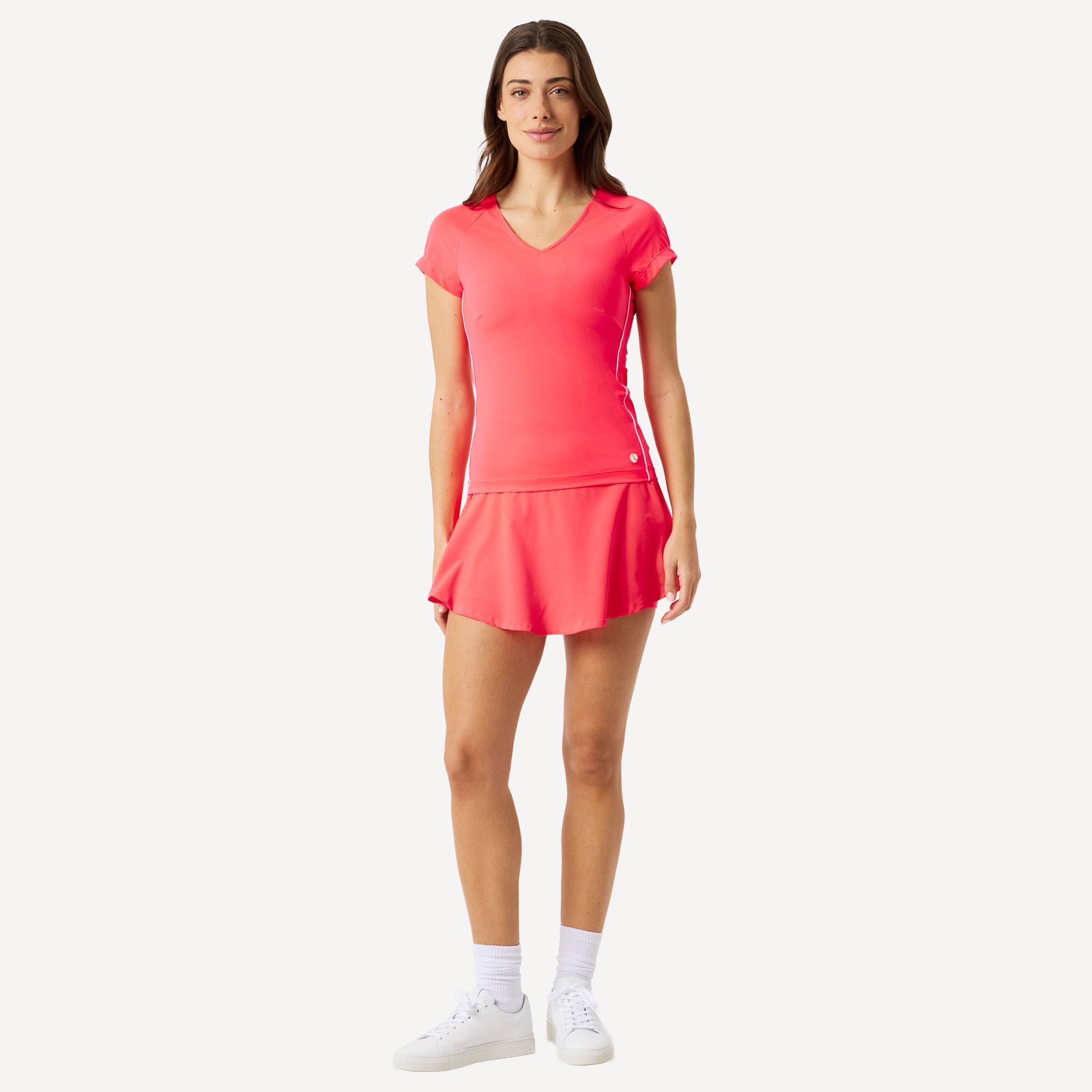 Björn Borg Ace Women's V-Neck  Tennis Shirt - Pink (3)