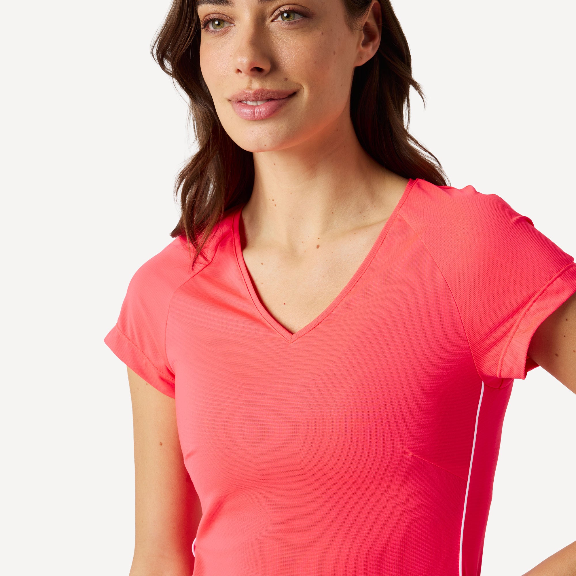 Björn Borg Ace Women's V-Neck  Tennis Shirt - Pink (5)