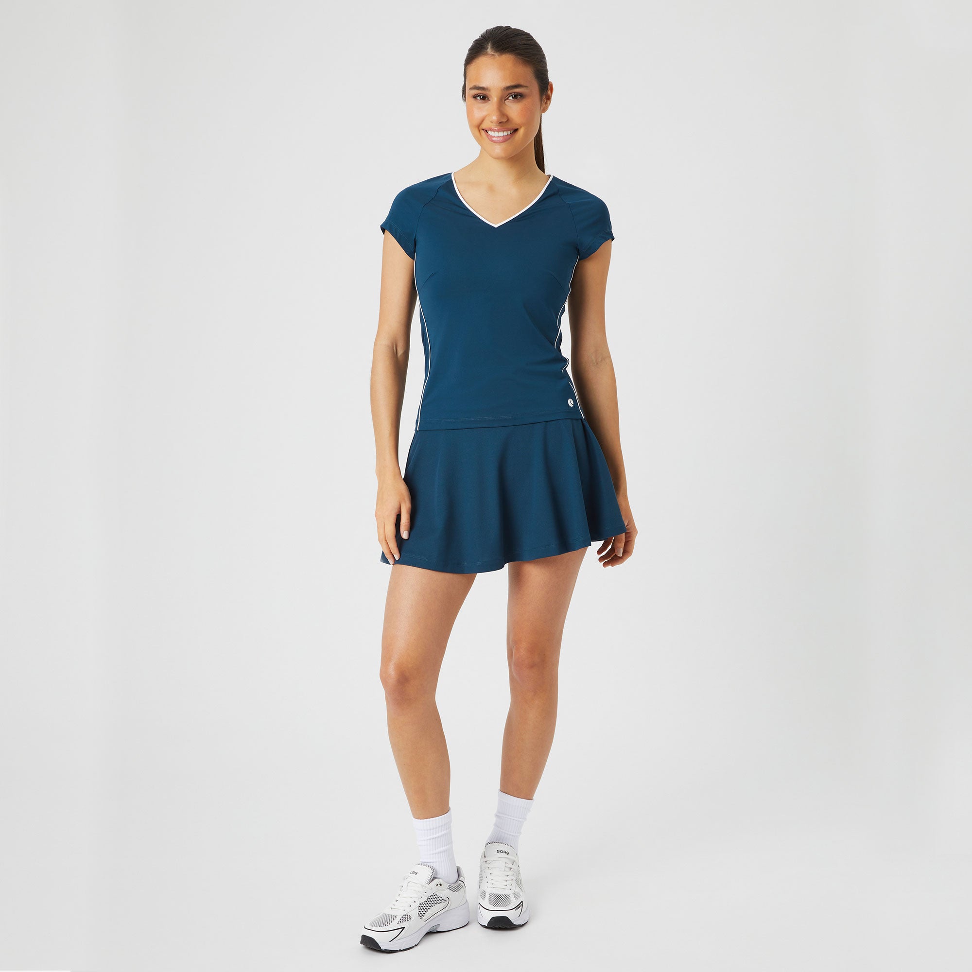 Björn Borg Ace Women's V Tennis Shirt - Blue (3)