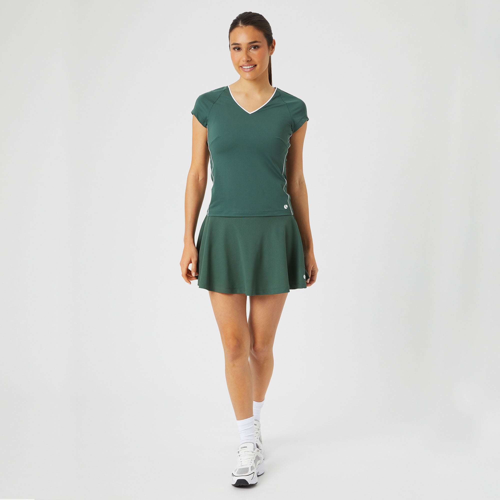 Björn Borg Ace Women's V Tennis Shirt - Green (3)