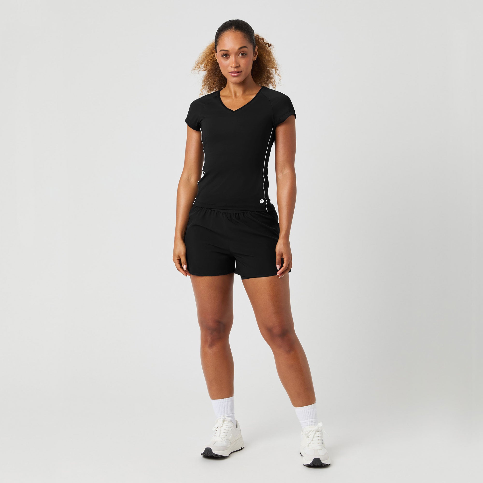 Björn Borg Ace Women's V Tennis Shirt - Black (3)