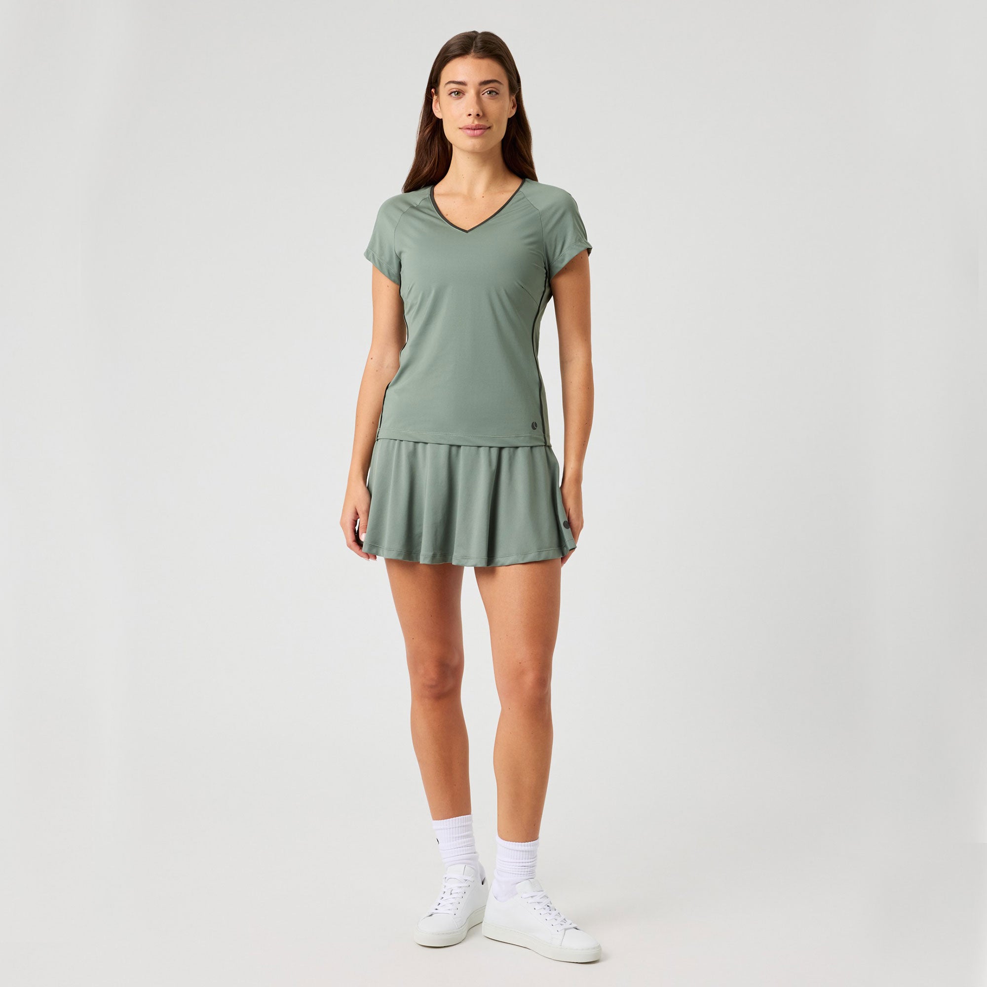 Björn Borg Ace Women's V Tennis Shirt - Green (3)