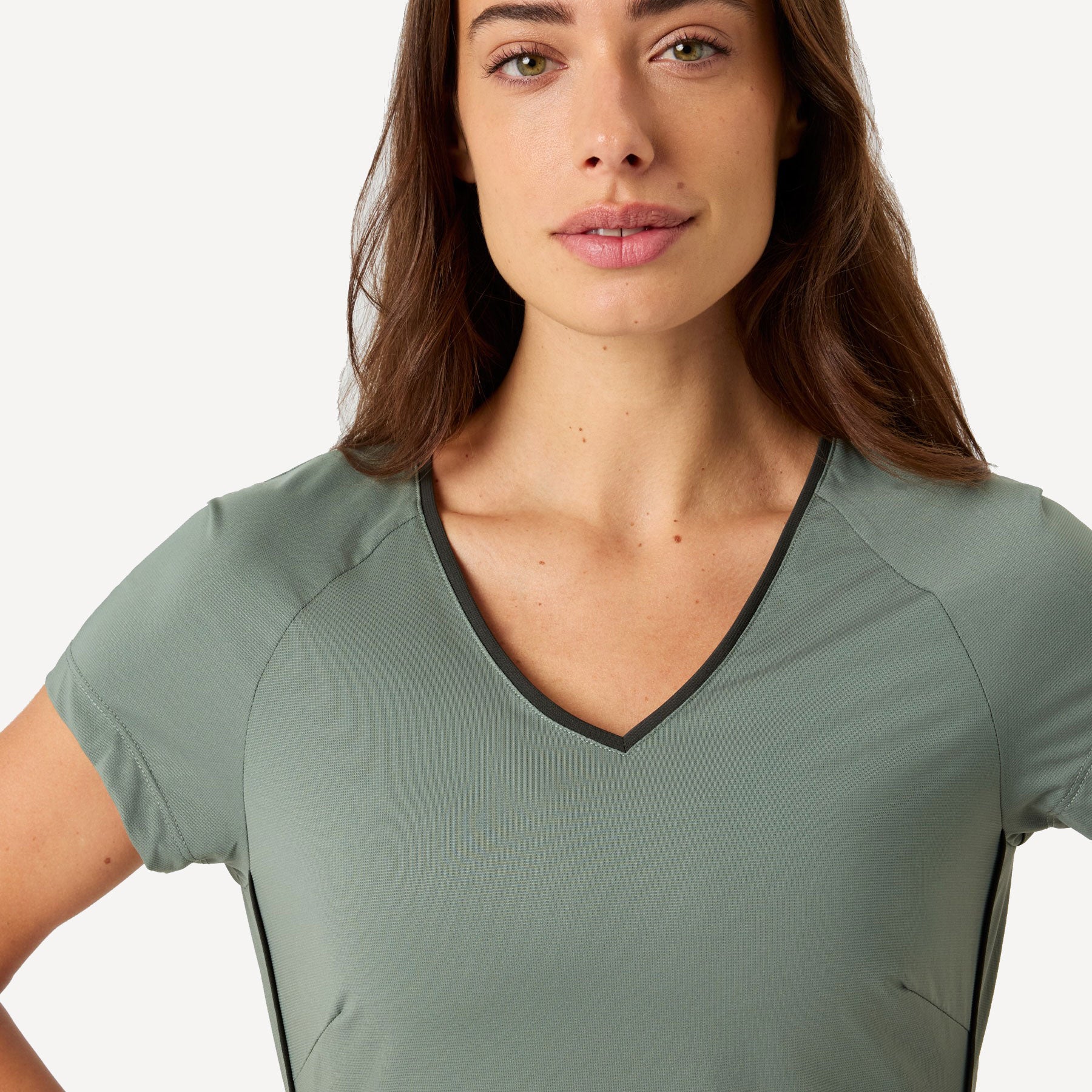 Björn Borg Ace Women's V Tennis Shirt - Green (5)