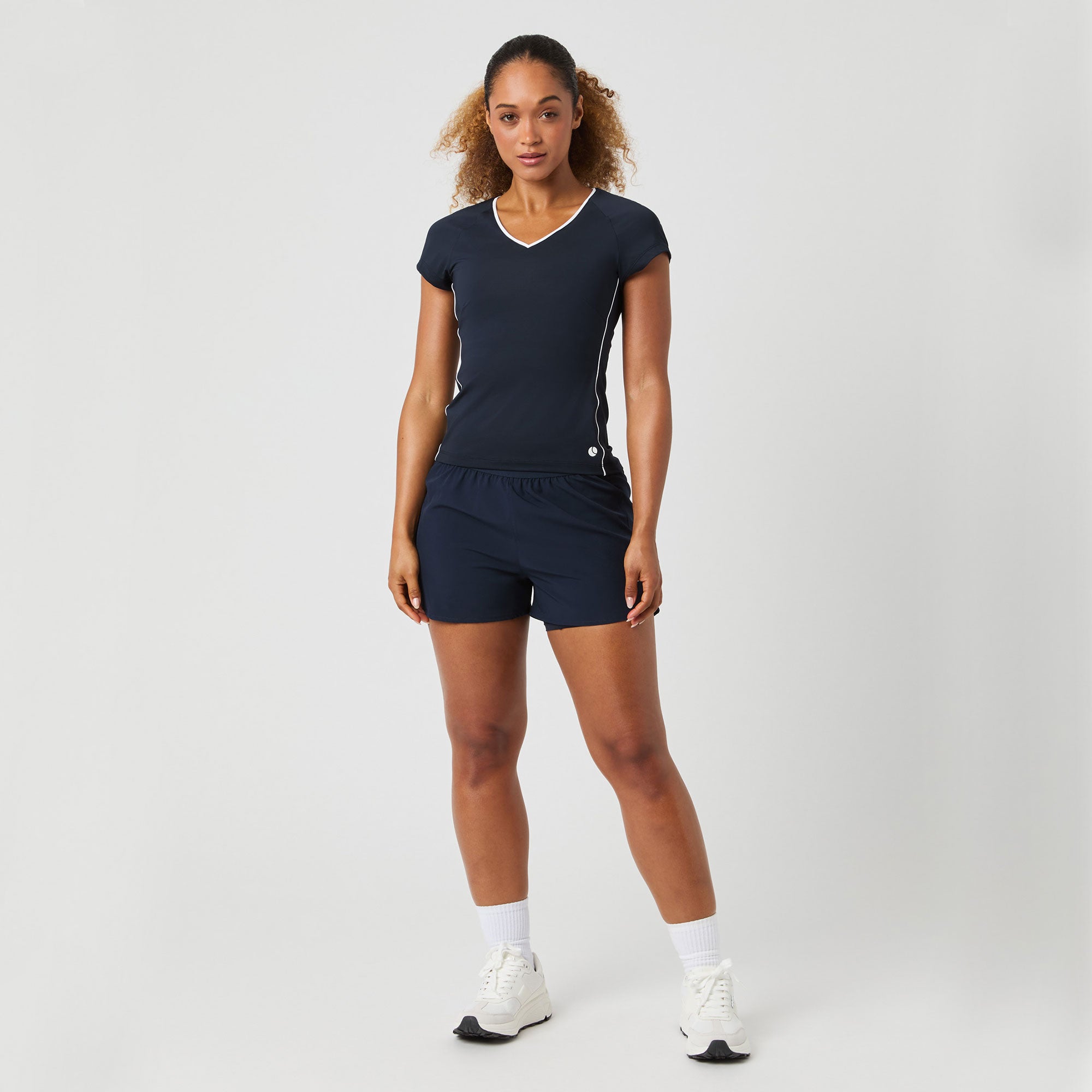 Björn Borg Ace Women's V Tennis Shirt - Dark Blue (3)