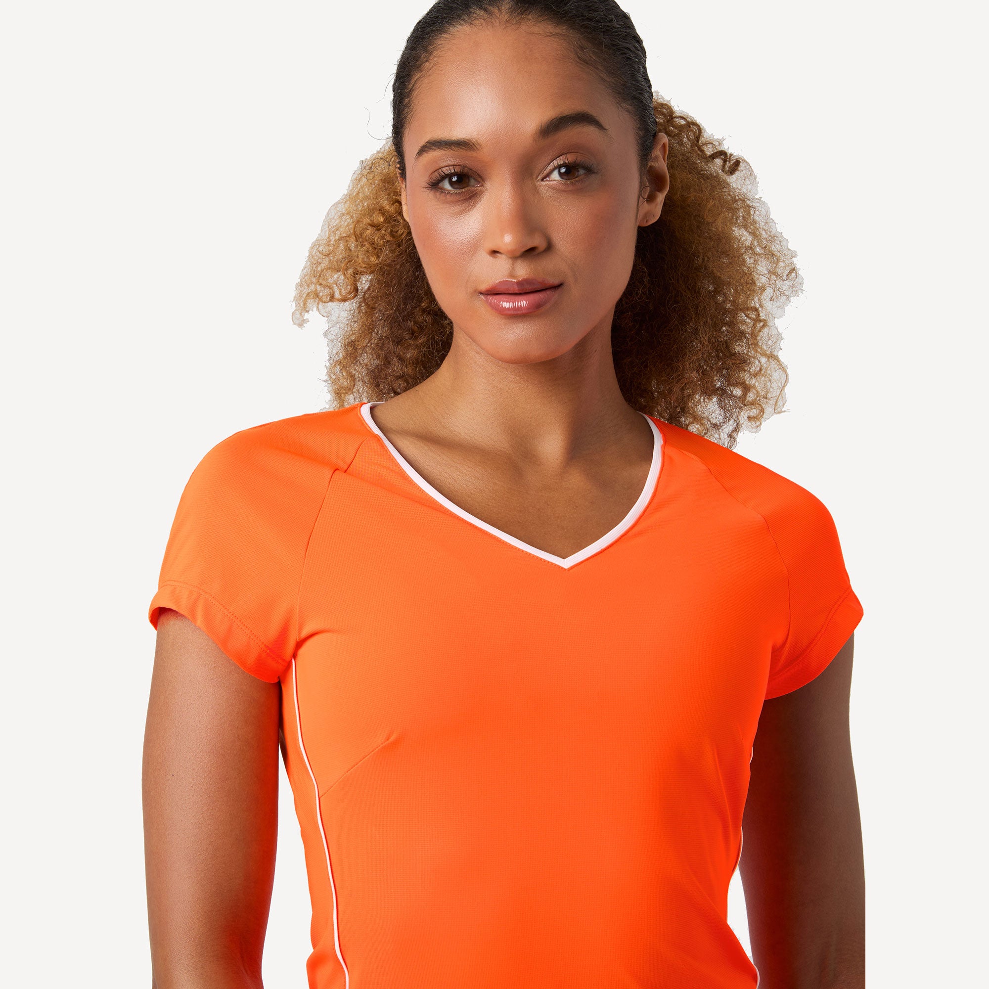 Björn Borg Ace Women's V Tennis Shirt - Orange (5)