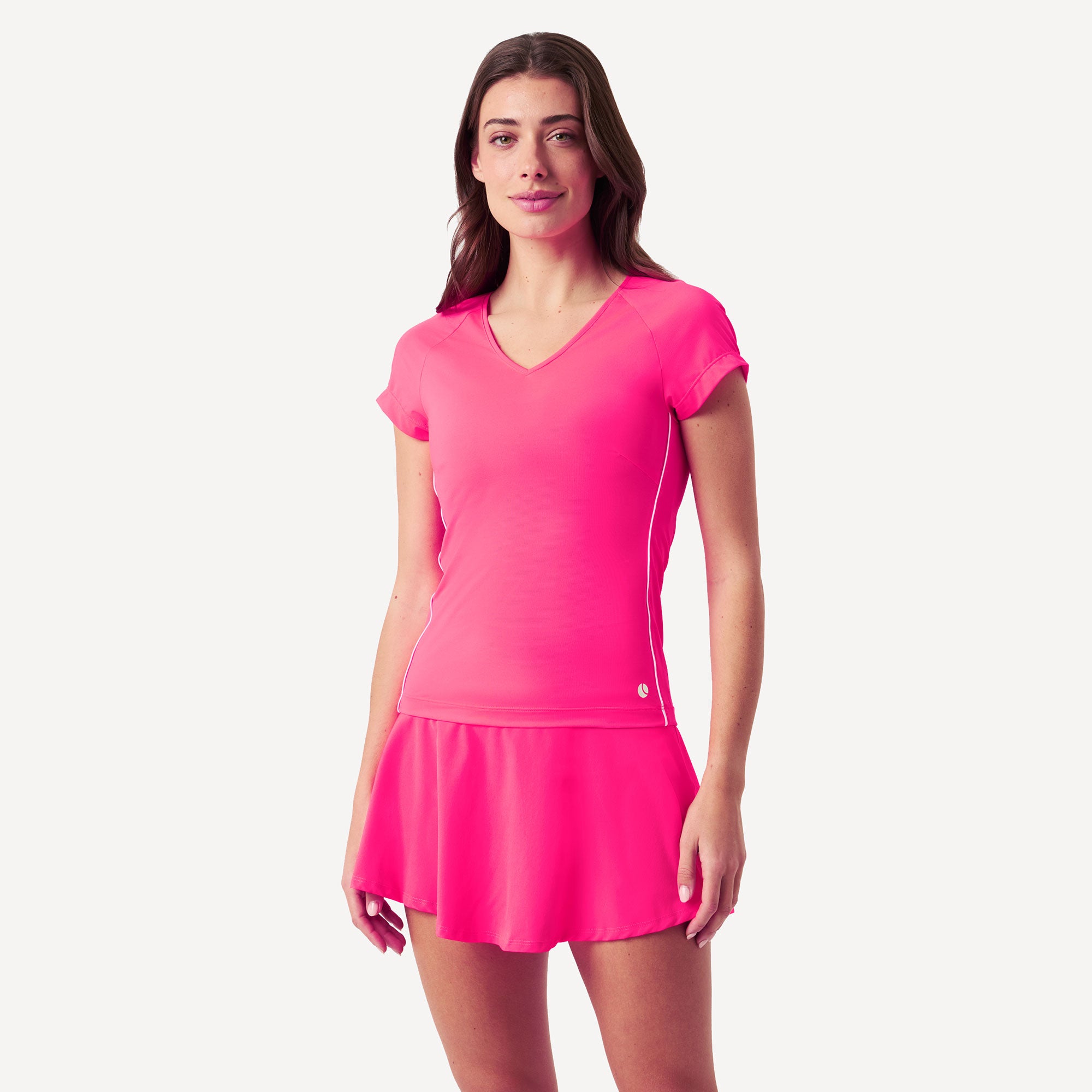 Björn Borg Ace Women's V Tennis Shirt - Pink (1)