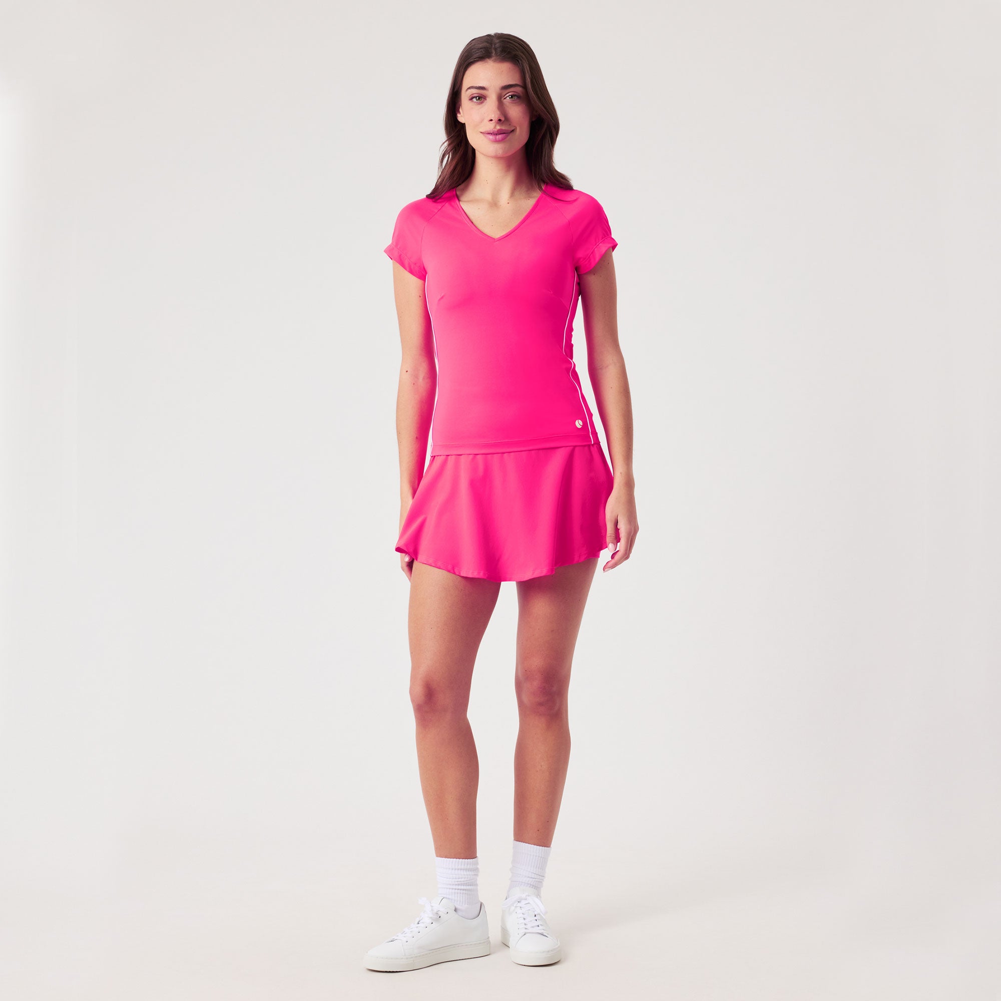 Björn Borg Ace Women's V Tennis Shirt - Pink (3)