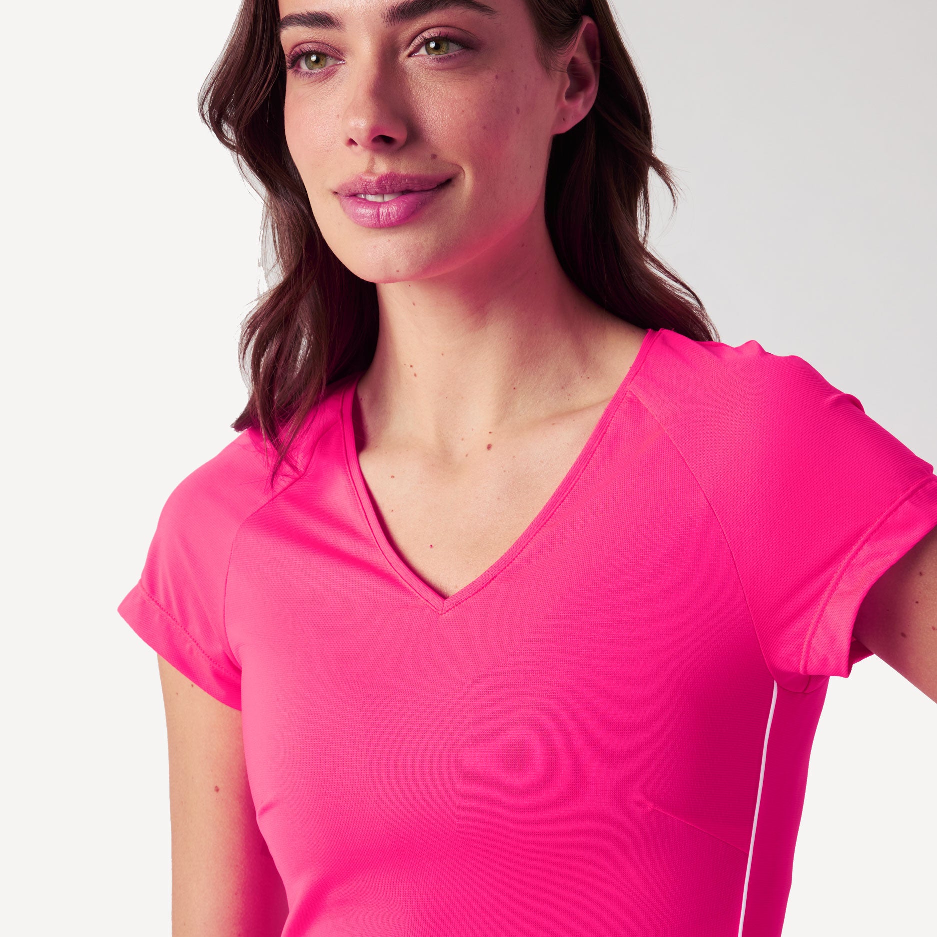 Björn Borg Ace Women's V Tennis Shirt - Pink (5)