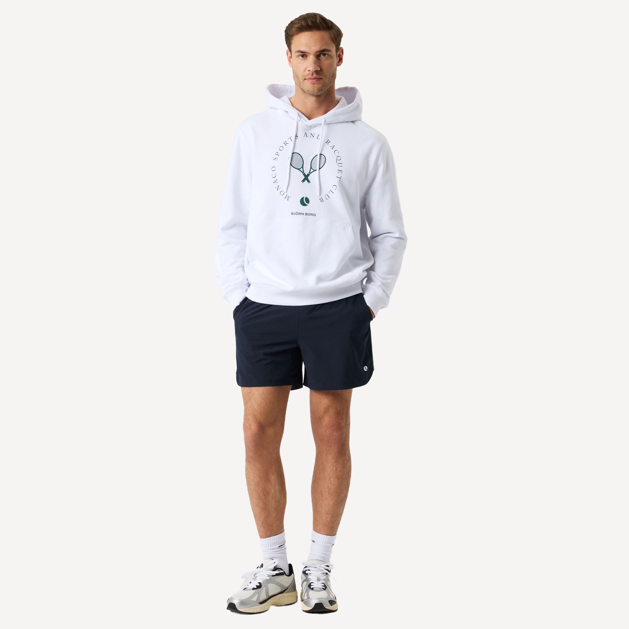Björn Borg BORG Men's Classic Print Hoodie - White (3)