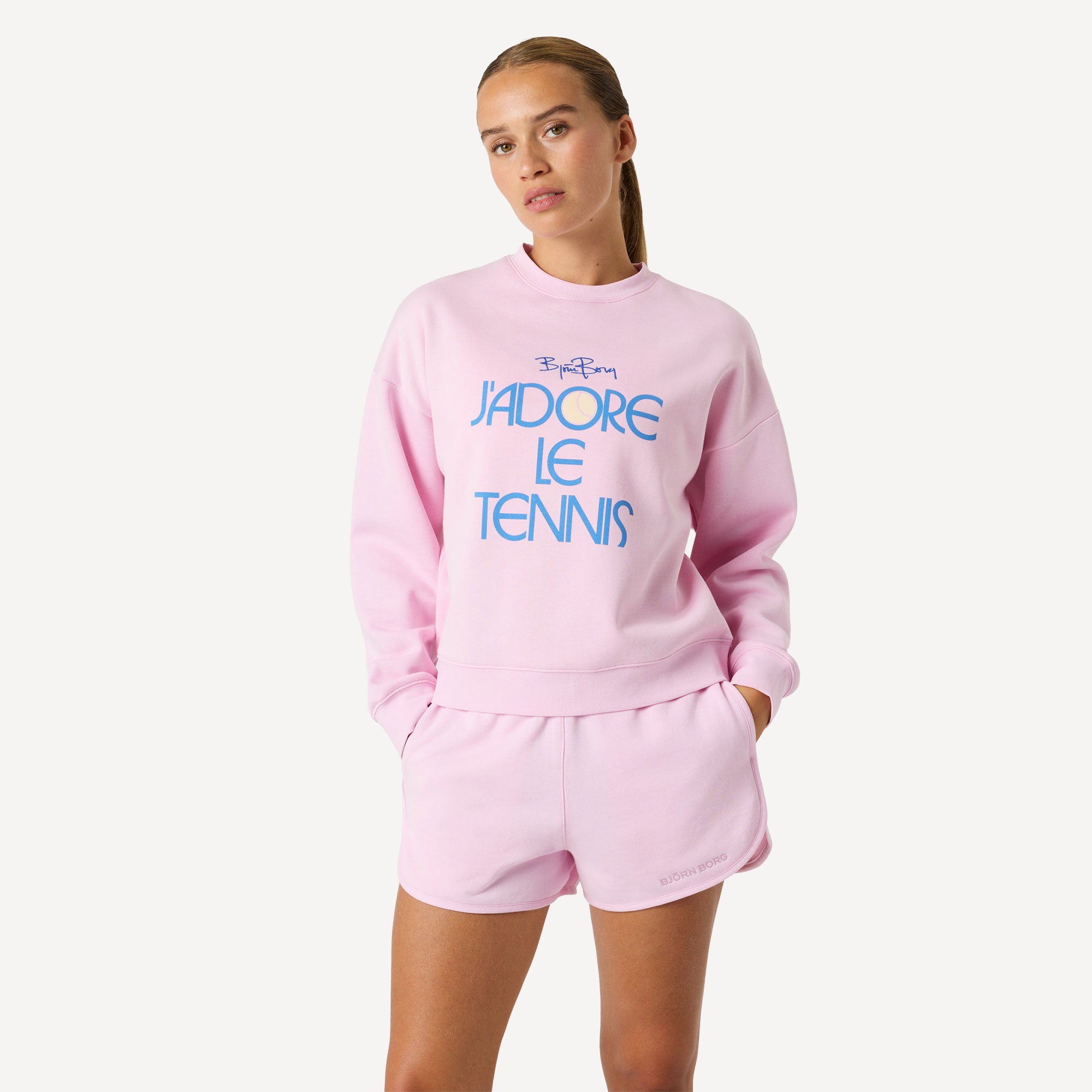 Björn Borg BORG Women's Boyfriend Sweater - Pink (1)