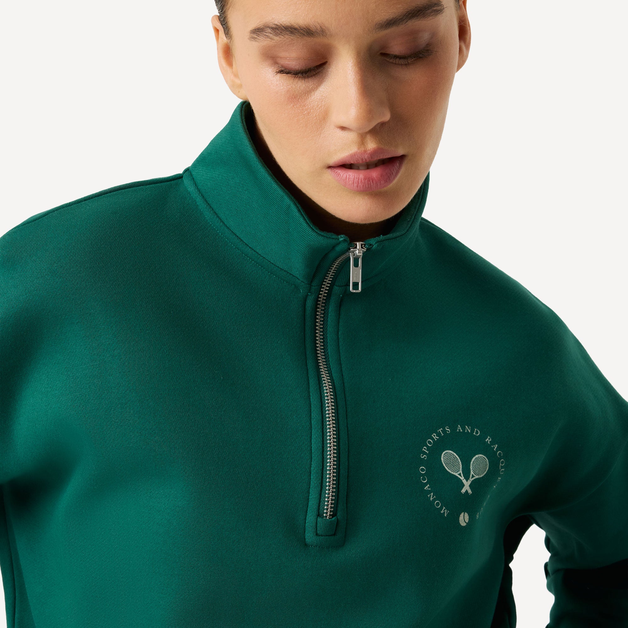 Björn Borg BORG Women's Half-Zip Sweater - Green (4)