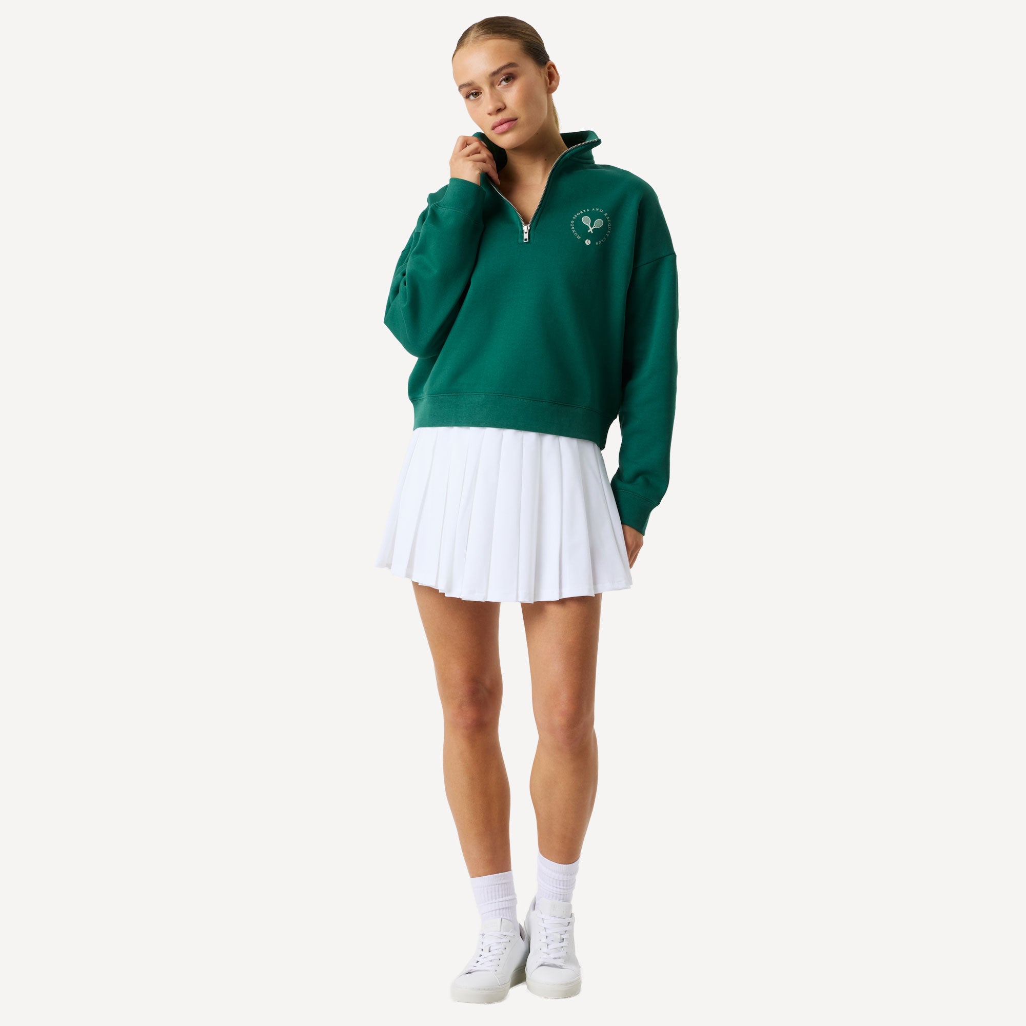 Björn Borg BORG Women's Half-Zip Sweater - Green (6)