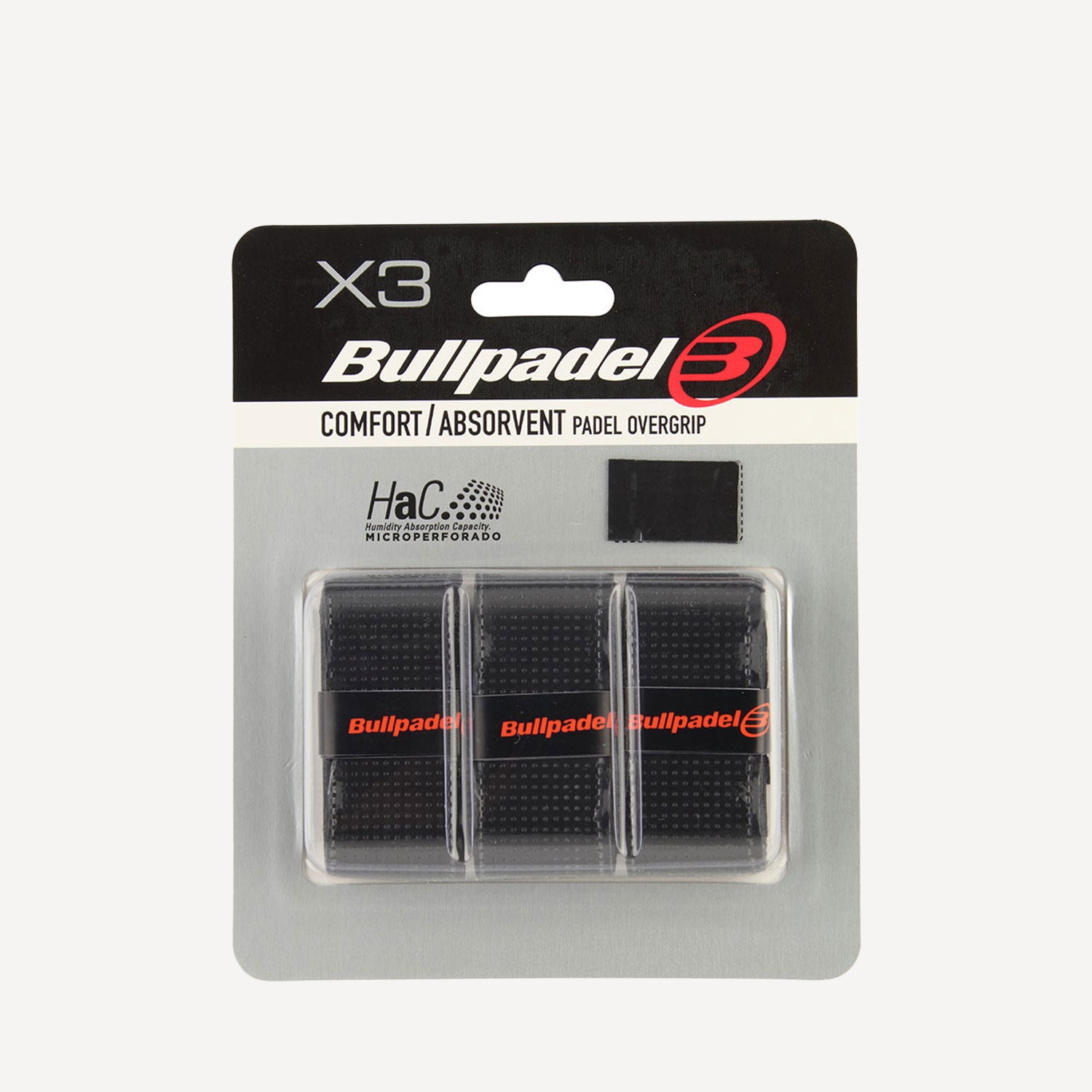 Bullpadel Comfort Absorbent Padel Overgrip - Black (1)