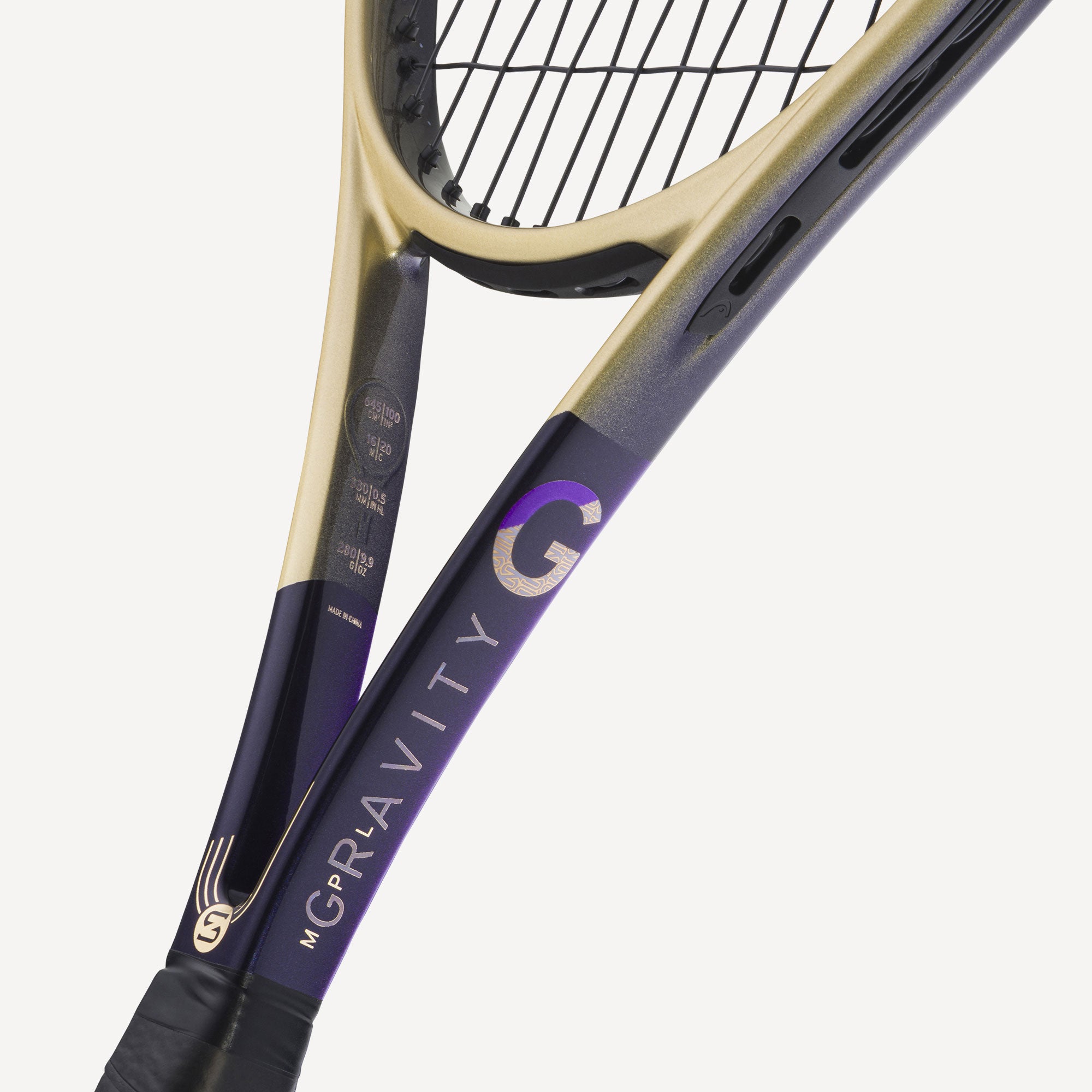 HEAD Gravity MP L Zverev 2026 Tennis Racket - Gold/Purple (4)