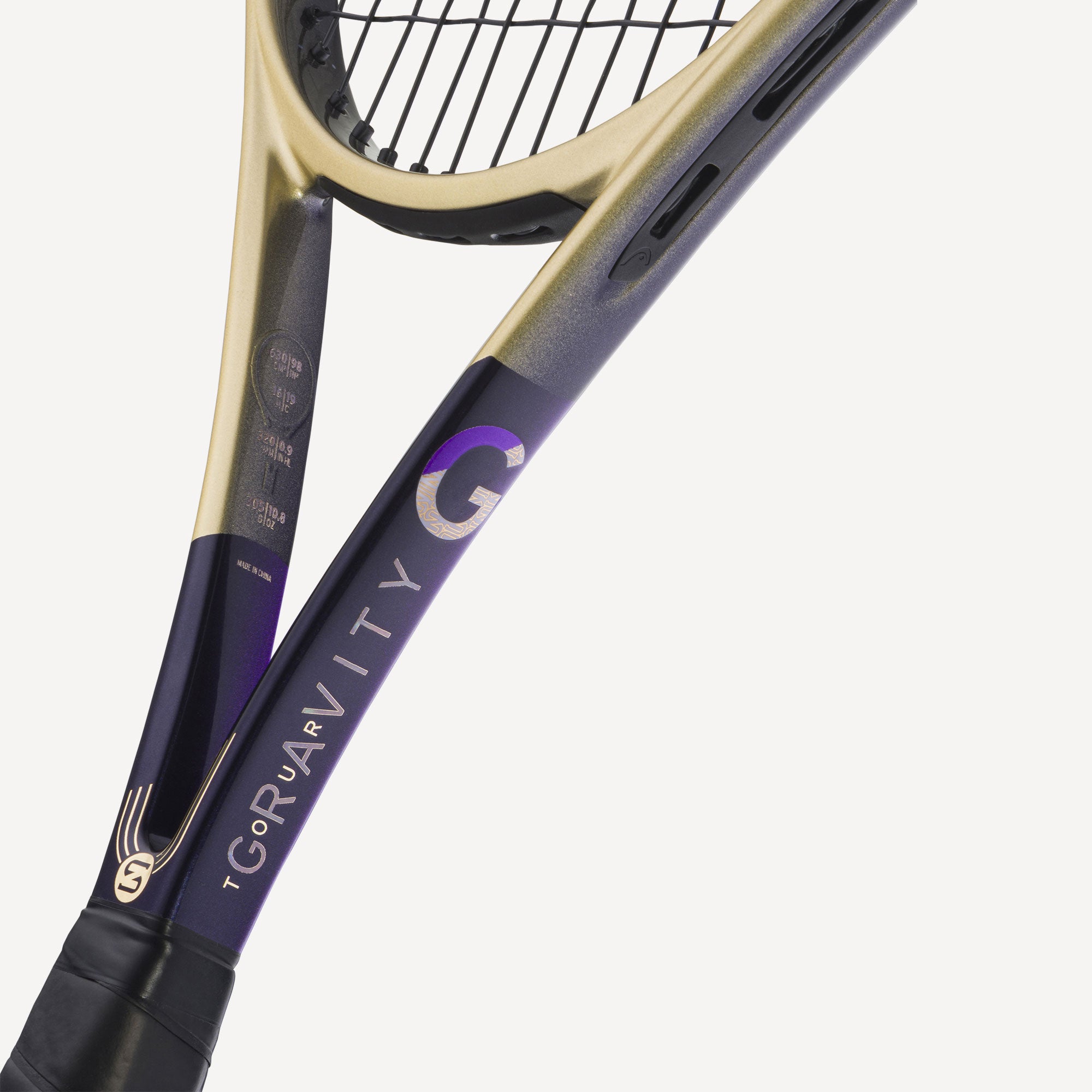 HEAD Gravity TOUR Zverev 2026 Tennis Racket - Gold/Purple (4)