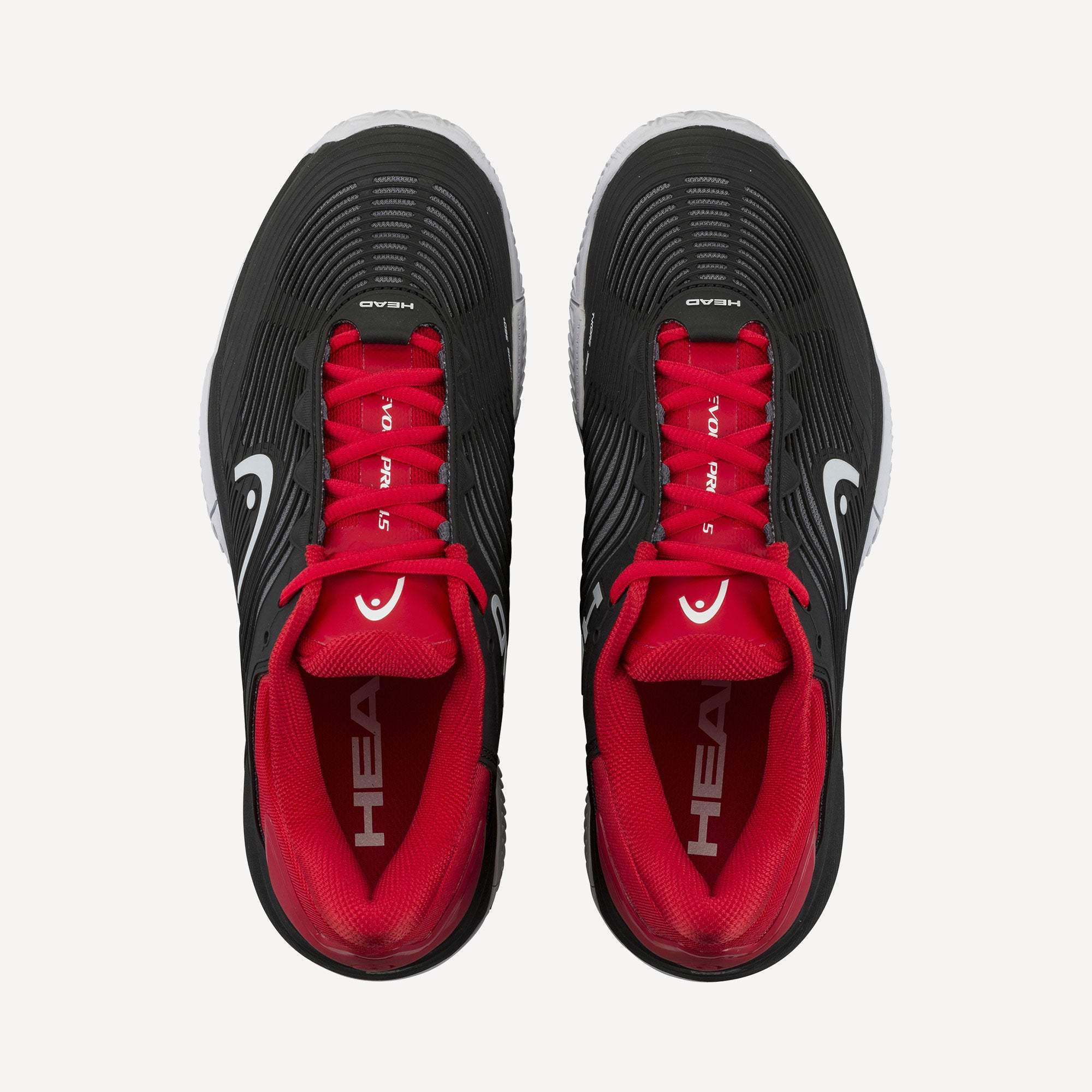 HEAD Revolt Pro 4.5 Men's Clay Court Tennis Shoes - Black/Red (4)