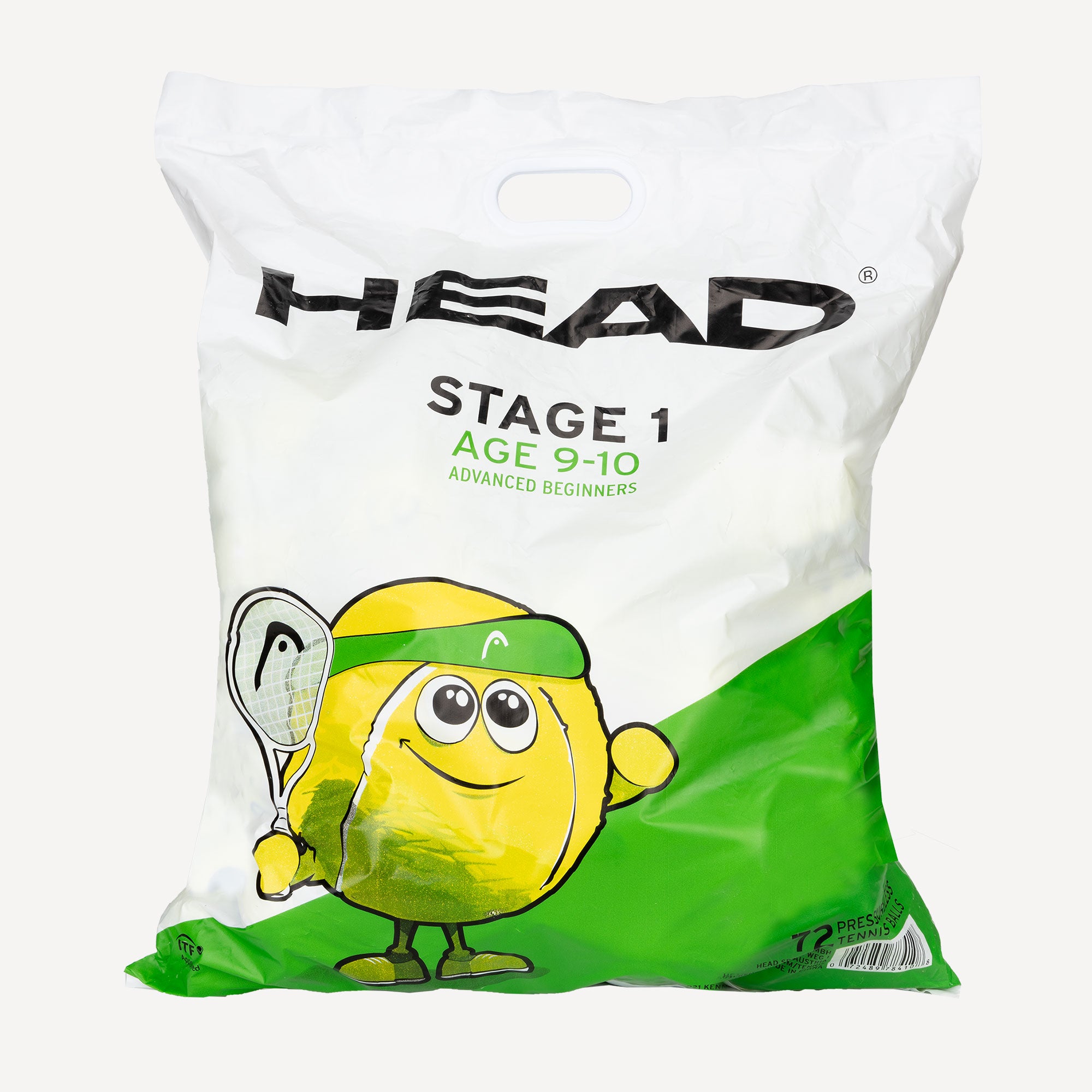 HEAD Stage 1 Green 72 Tennis Balls Polybag (1)