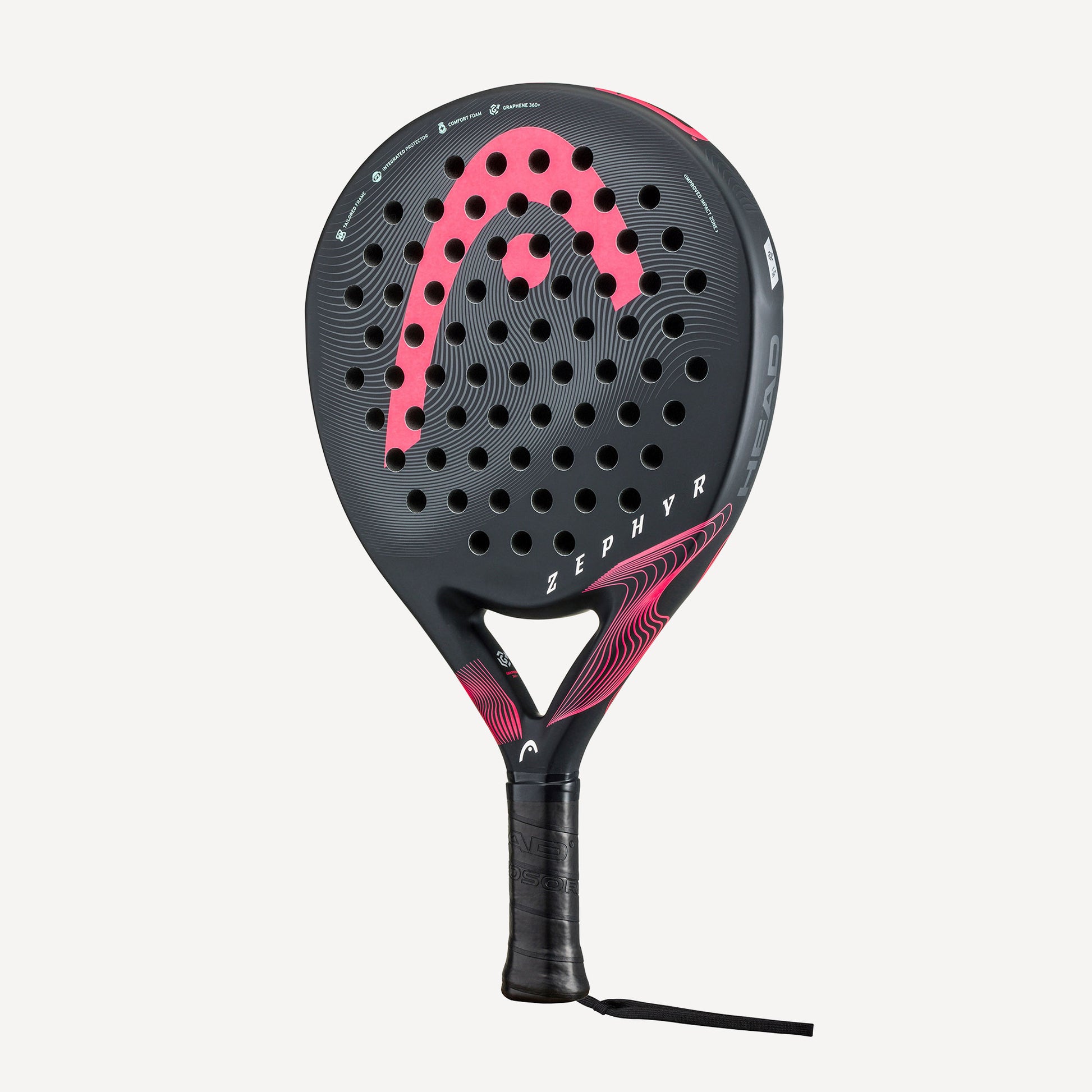 HEAD Zephyr Padel Racket Black/Pink (2)