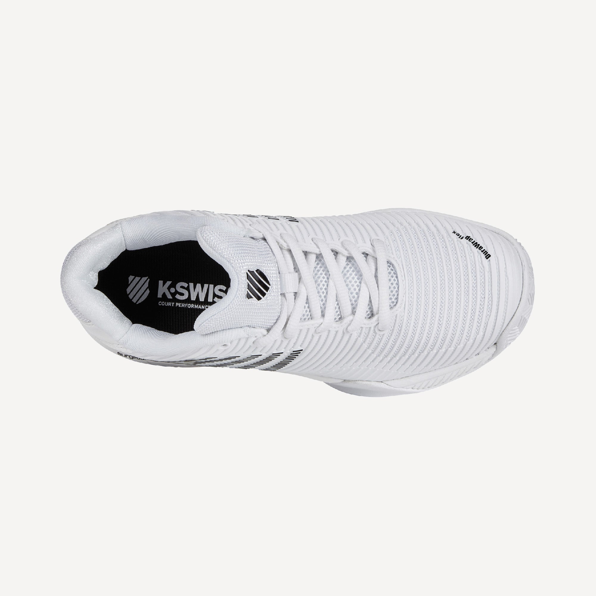 K-Swiss Hypercourt Express 2 Women's Clay Court Tennis Shoes - White/Black (7)