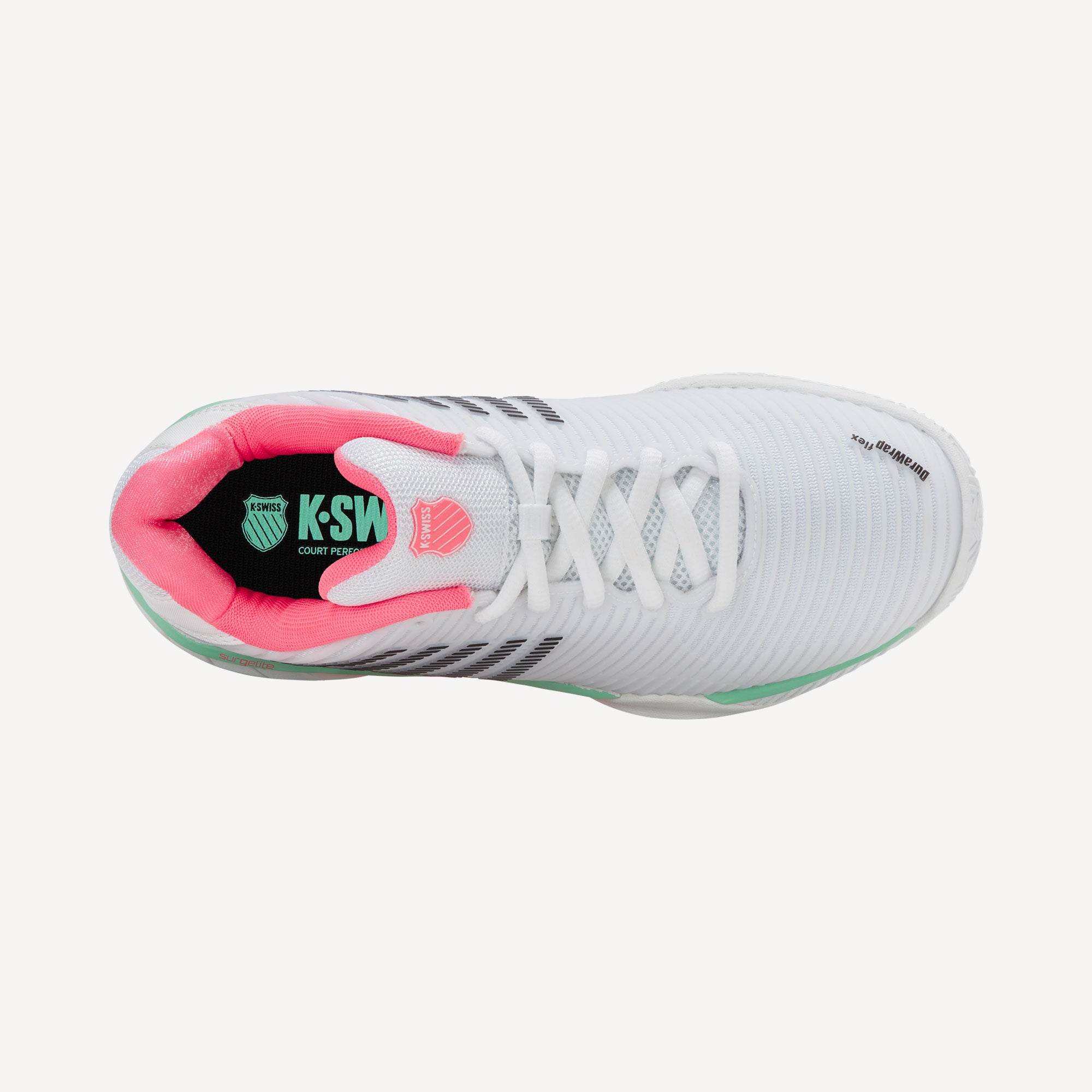 K-Swiss Hypercourt Express 2 Women's Clay Court Tennis Shoes - White (6)