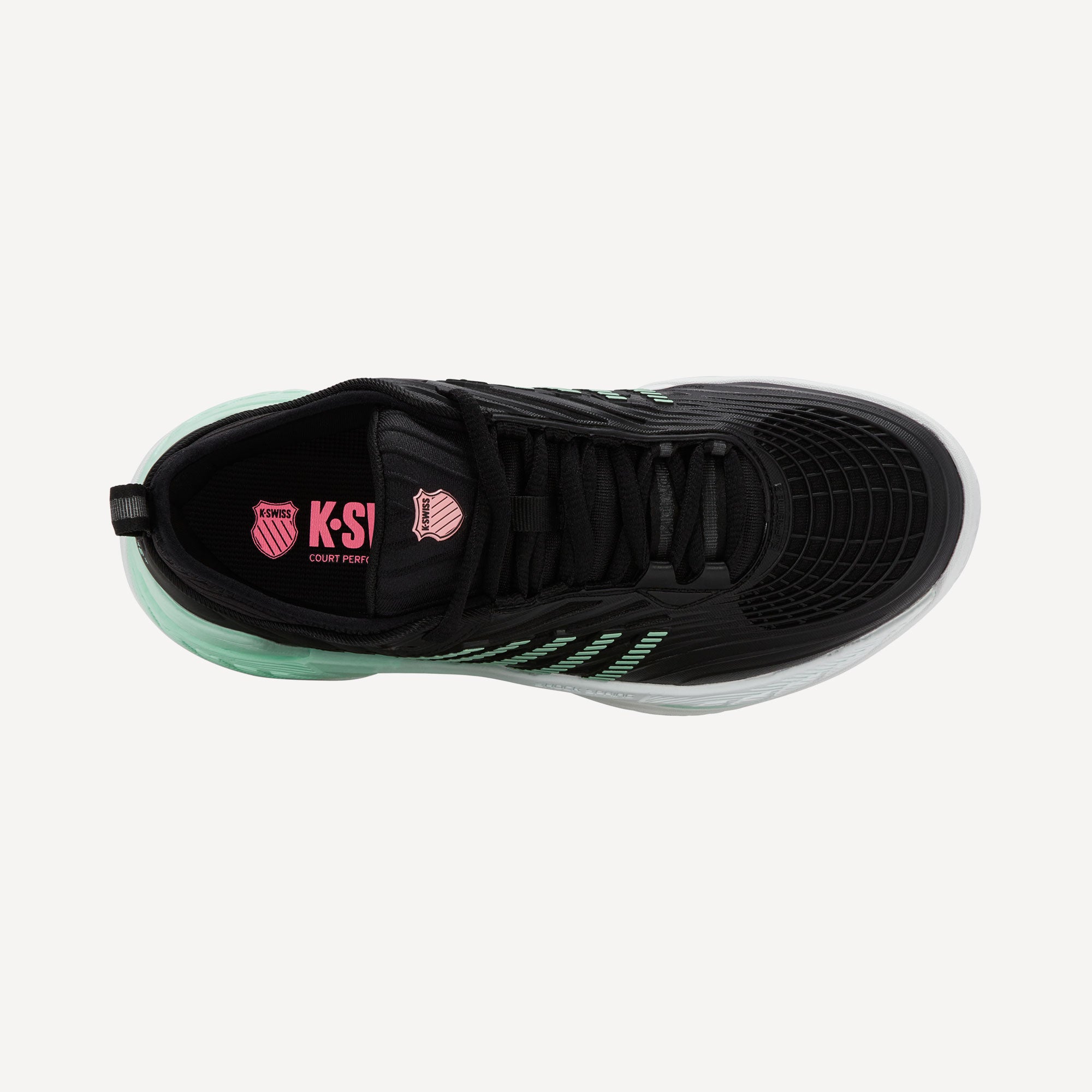 K-Swiss Hypercourt Supreme 2 Women's Clay Court Tennis Shoes - Black (6)