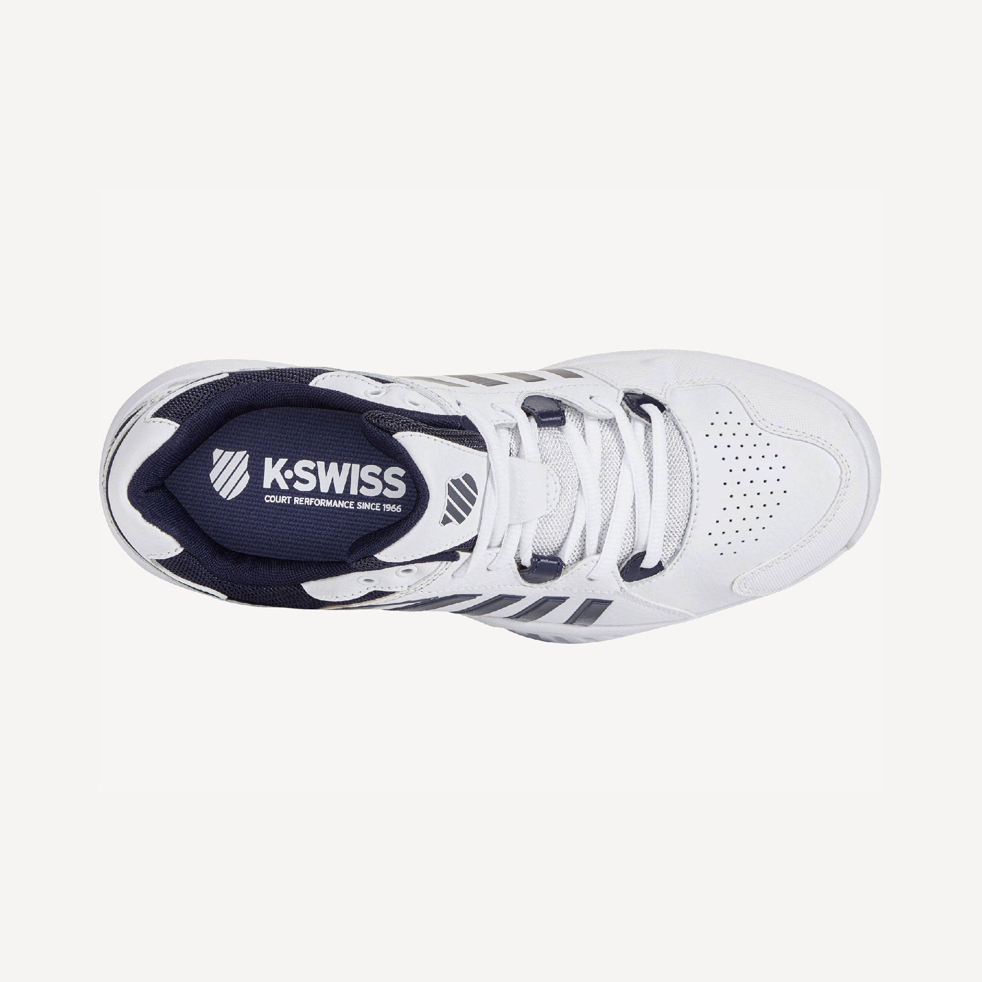 K-Swiss Receiver Men's Carpet Tennis Shoes - White (7)