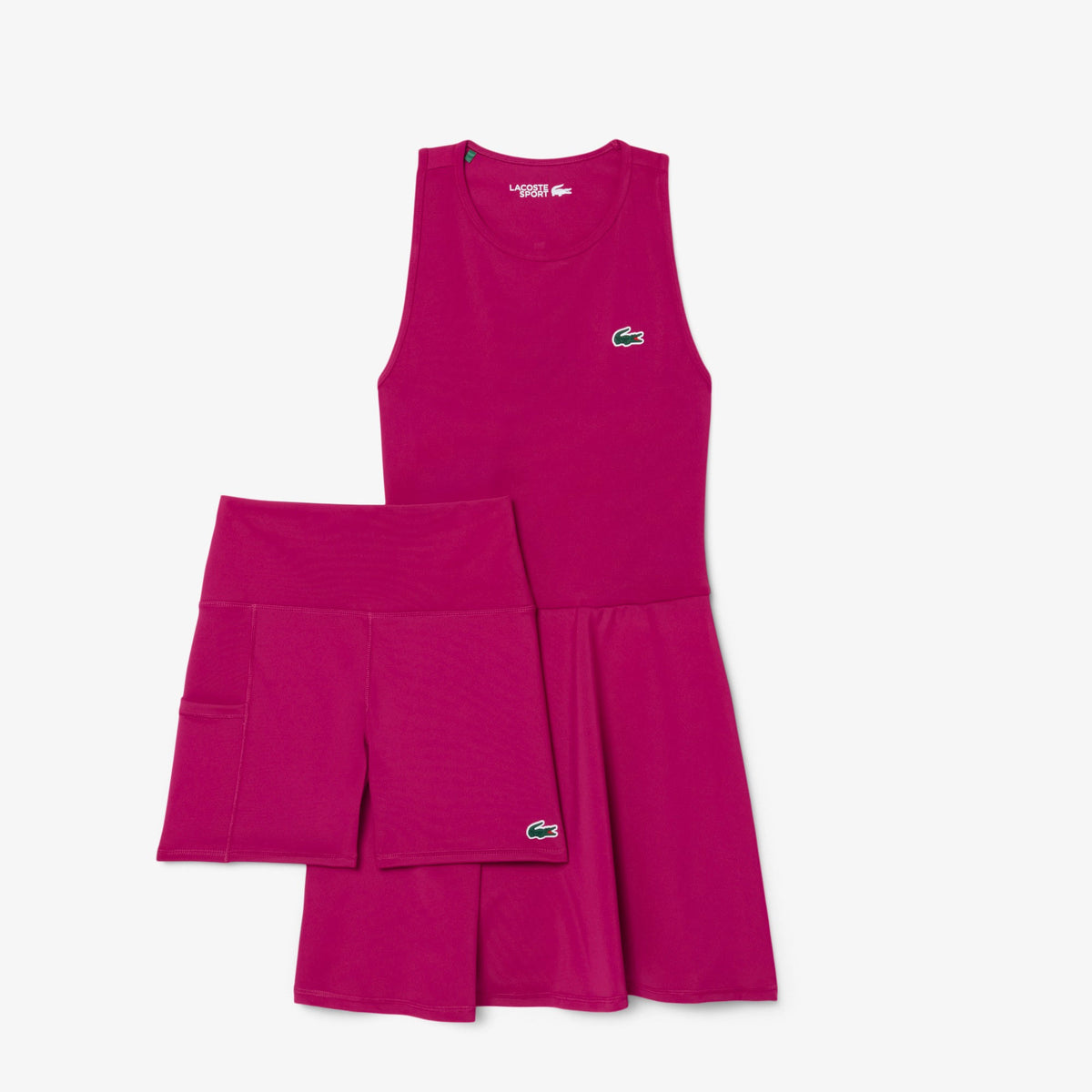 Lacoste Essentials Women's Ultra Dry Tennis Dress - Pink (5)