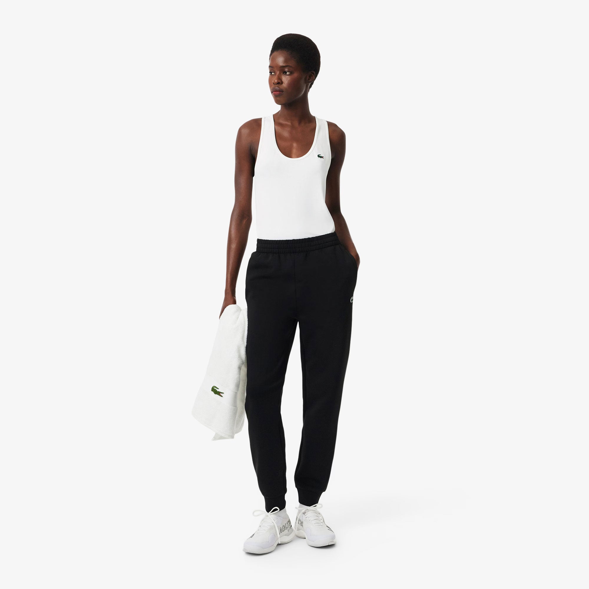 Lacoste Essentials Women's Ultra Dry Tennis Tank Top - White (3)