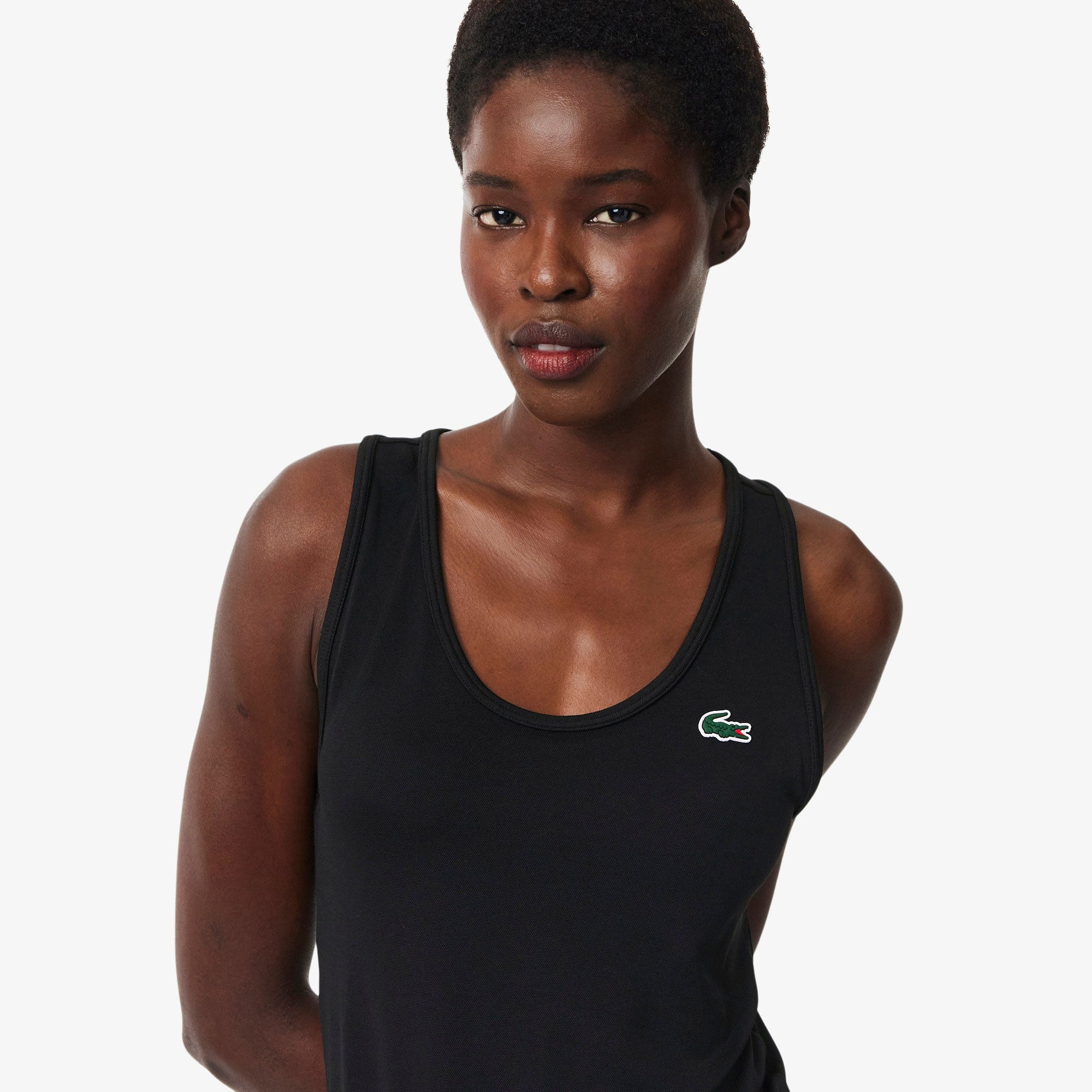 Lacoste Essentials Women's Ultra Dry Tennis Tank Top - Black (4)