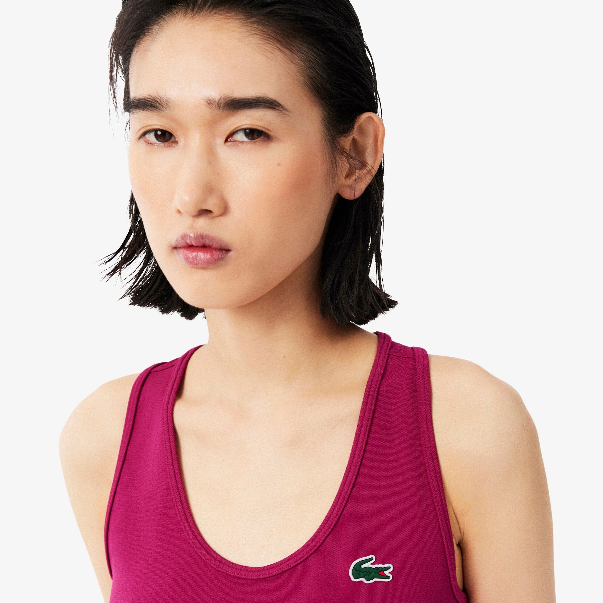 Lacoste Essentials Women's Ultra Dry Tennis Tank Top - Pink (4)