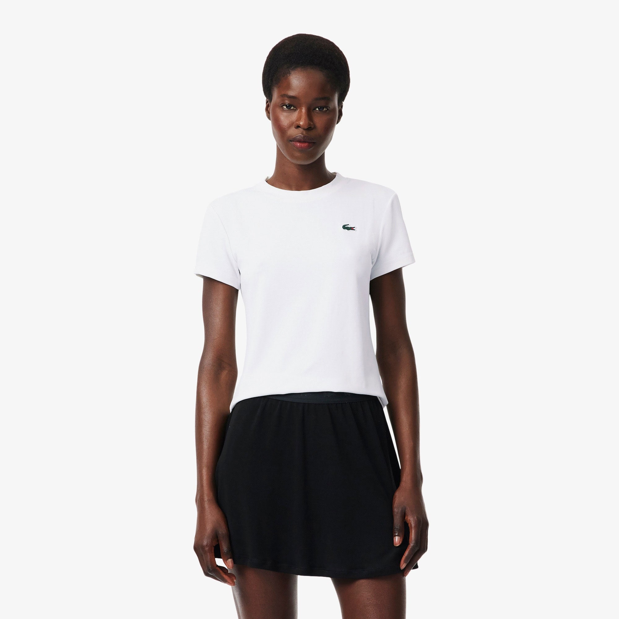 Lacoste Essentials Women's Ultra Dry Tennis Top - White (1)