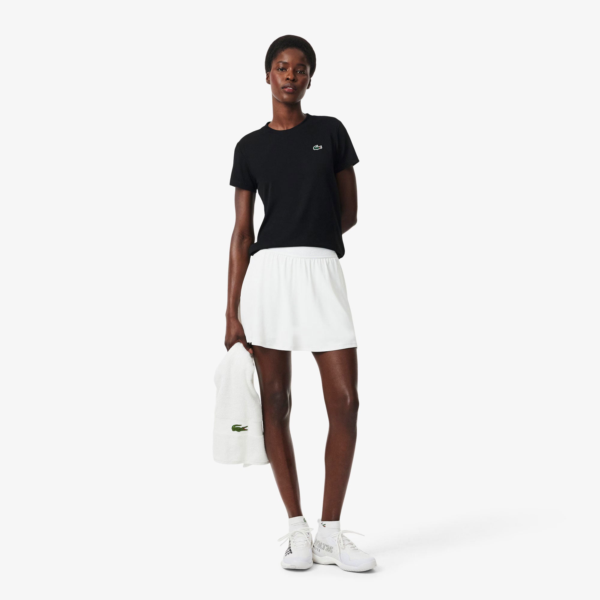 Lacoste Essentials Women's Ultra Dry Tennis Top - Black (3)