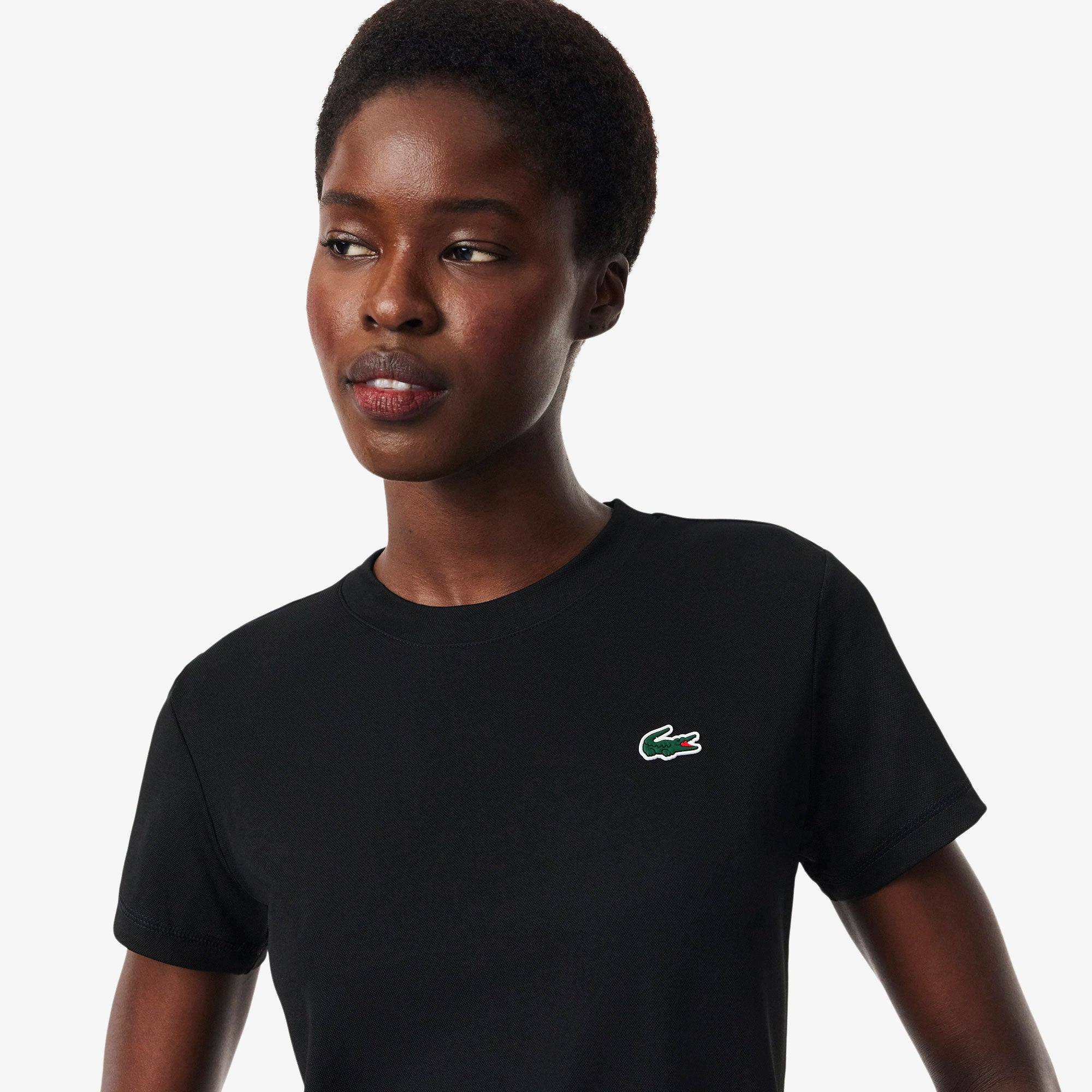 Lacoste Essentials Women's Ultra Dry Tennis Top - Black (4)