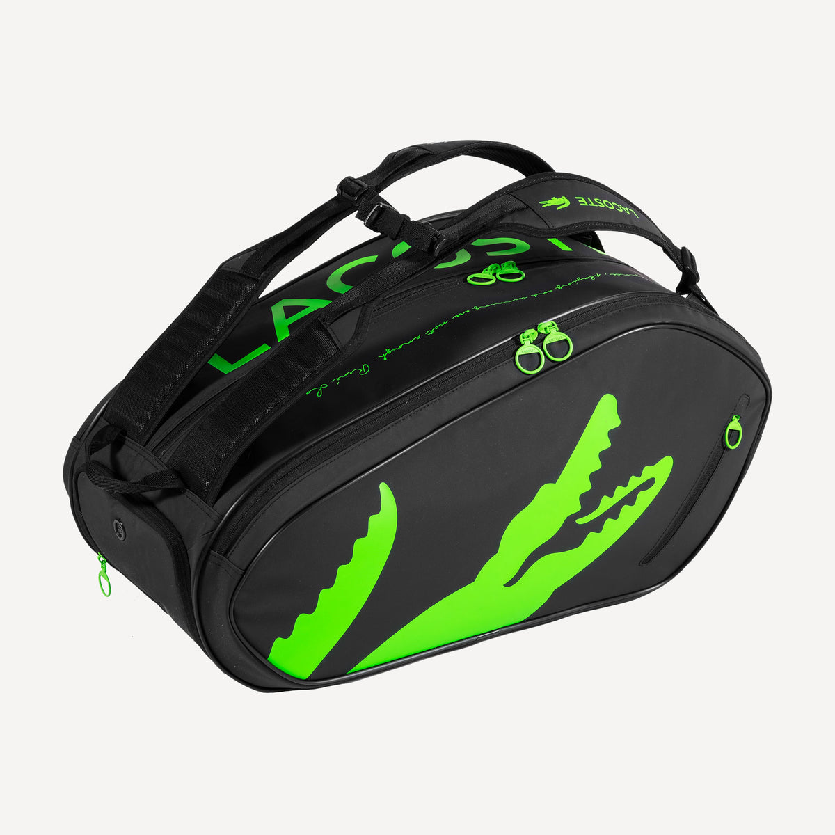 Lacoste L-Paletero Padel Bag - Black/Green (1)