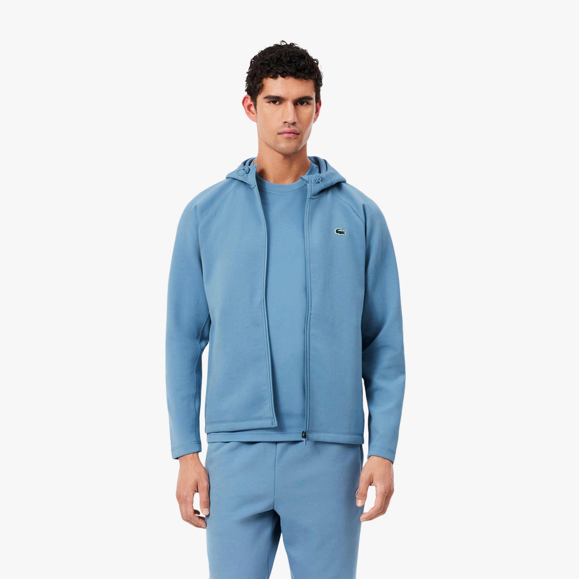 Lacoste Men's Breathable Stretch Full-Zip Tennis Hoodie - Blue (1)
