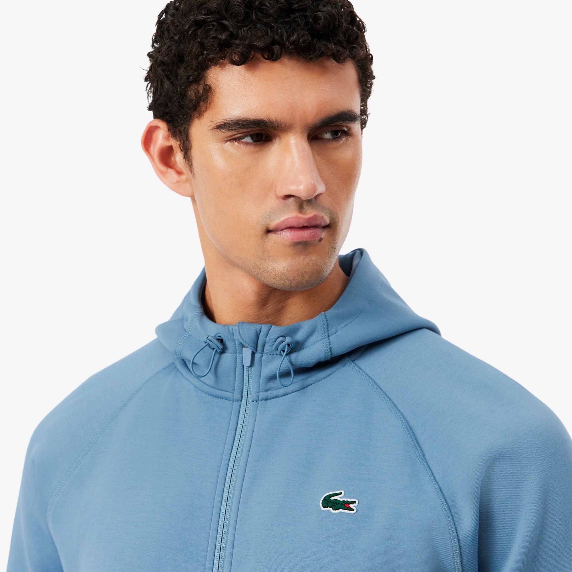 Lacoste Men's Breathable Stretch Full-Zip Tennis Hoodie - Blue (4)