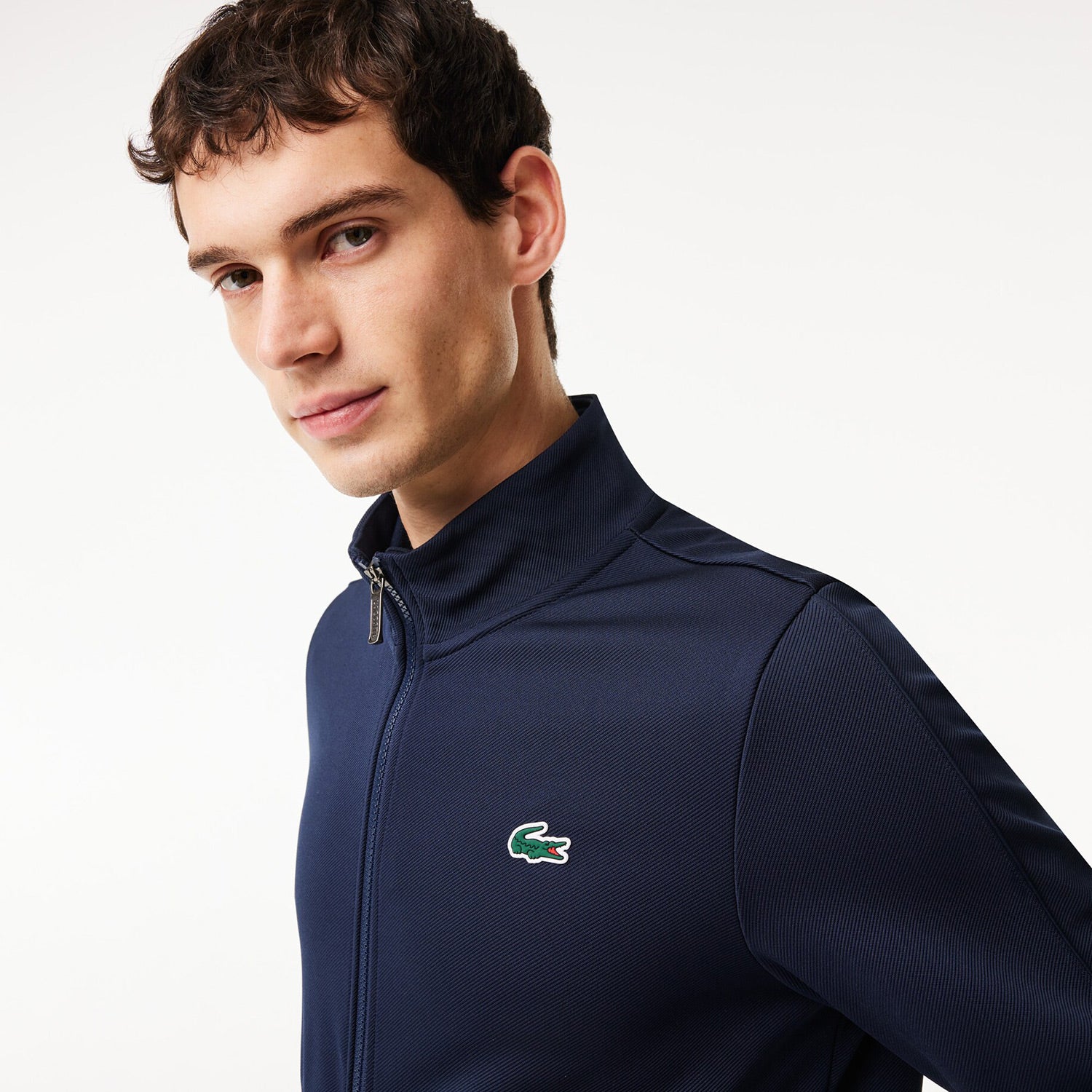 Lacoste Men's Full-Zip Tennis Jacket - Dark Blue | Tennis Only