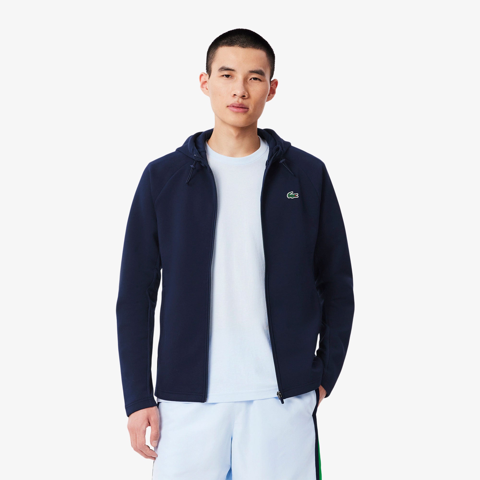 Lacoste Men's Mesh Tennis Hoody - Dark Blue (1)