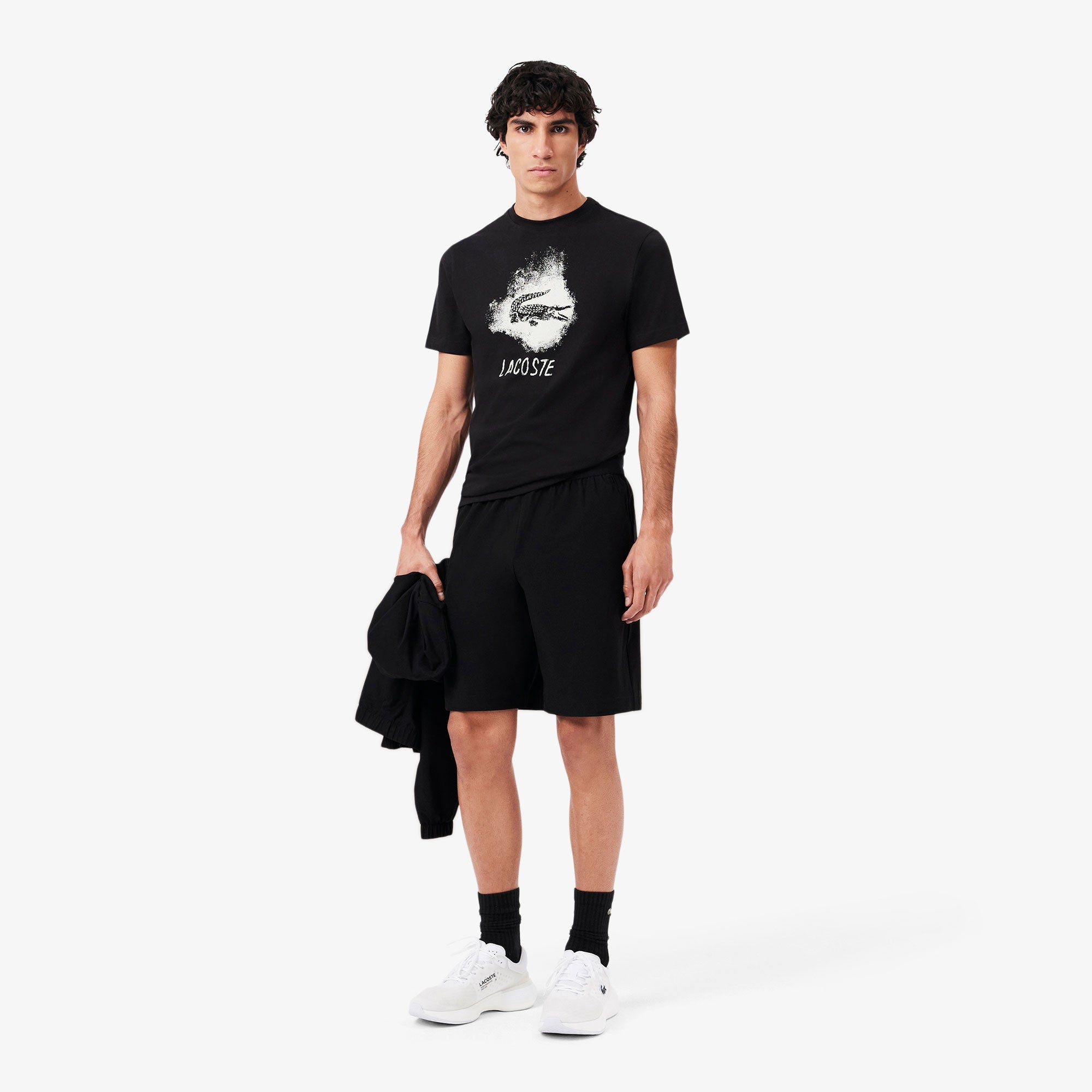 Lacoste Men's Technical Woven 9-Inch Tennis Shorts - Black (2)
