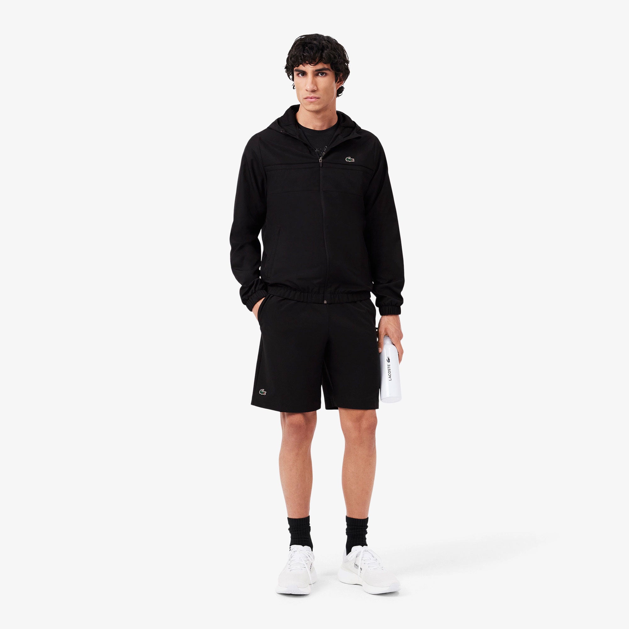 Lacoste Men's Technical Woven 9-Inch Tennis Shorts - Black (3)